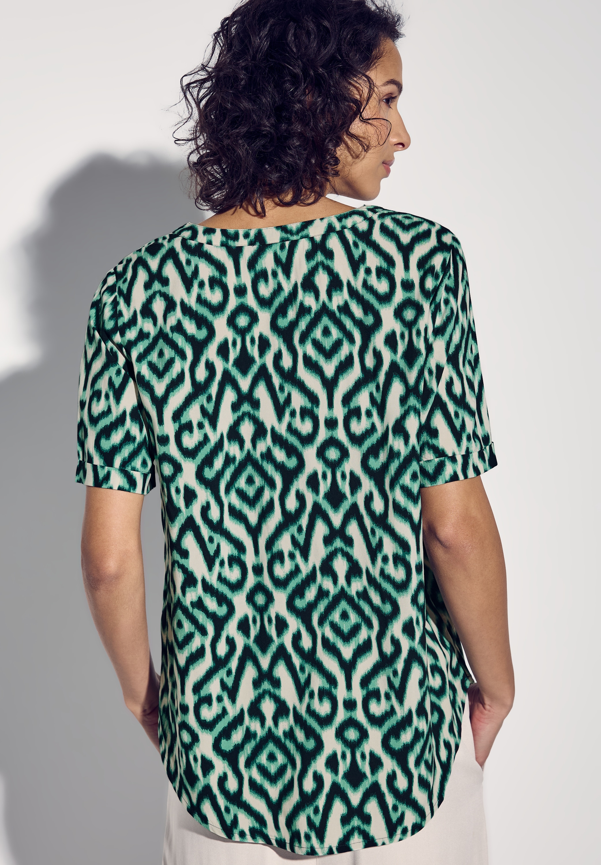 STREET ONE Kurzarmbluse, mit All-Over Print