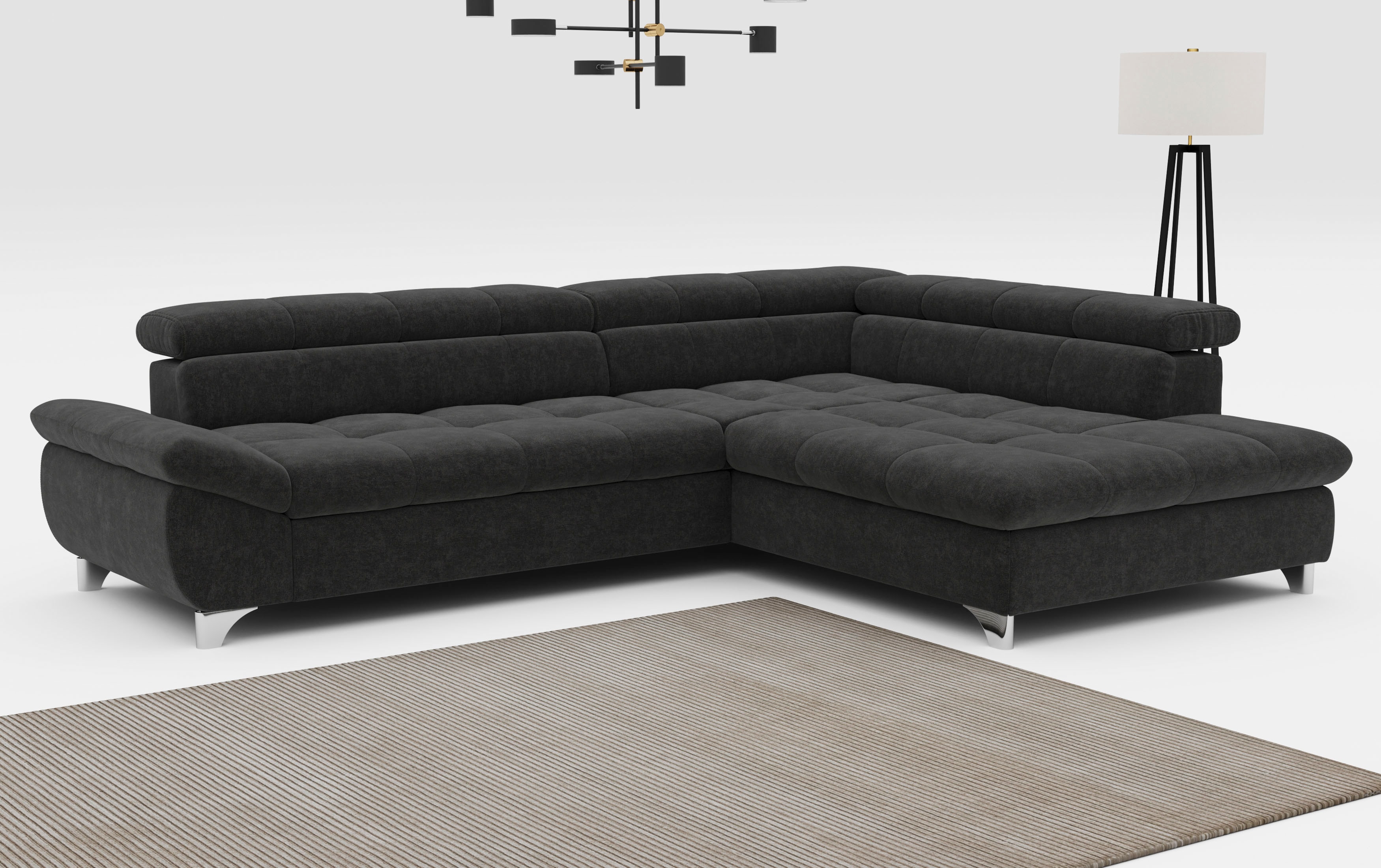 COTTA Ecksofa "Gemini L-Form, B: 312 cm" mit Kopfteilverstellung, optional Schlaffunktion