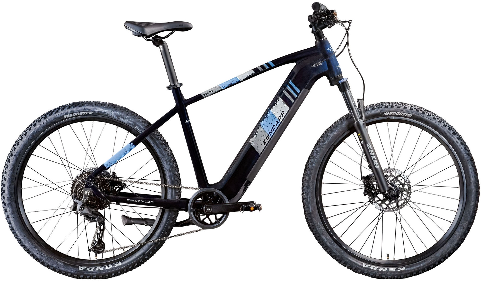 ZÜNDAPP E-Bike "Z808", 50cm, 27,5 Zoll (69,85cm), blau, Elektrofahrräder, Pedelec, Elektrofahrrad für Damen und Herren, MTB