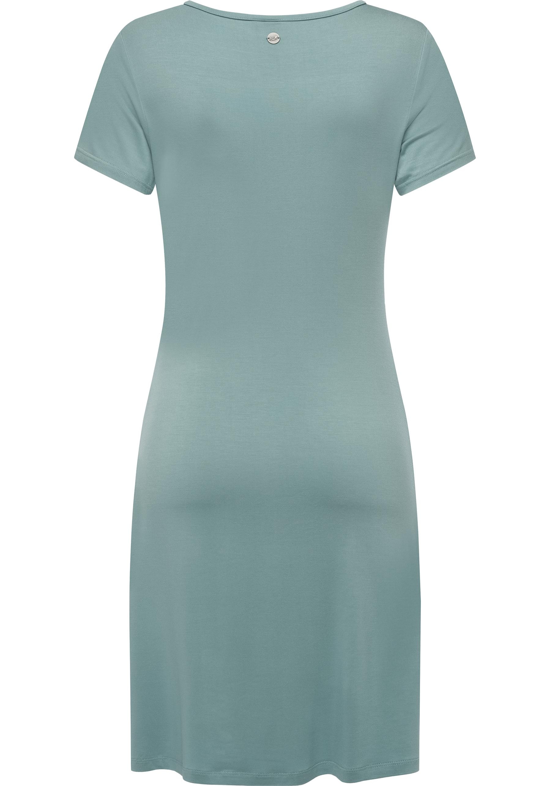 Ragwear Shirtkleid »Knotta«, Kurzarm Sommerkleid mit seitlichem Bindeband