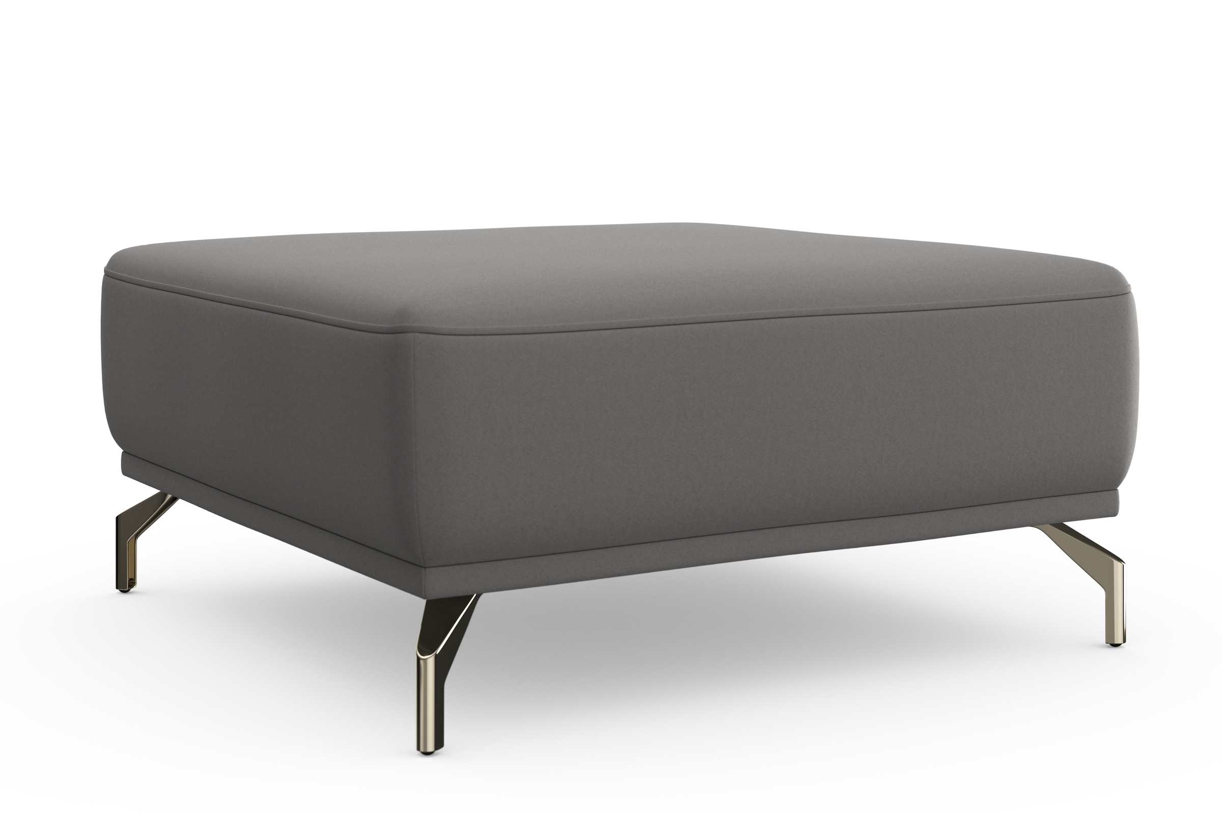 sit&more Hocker »Bailando« mit Federkern und satinierten Nickelfüßen