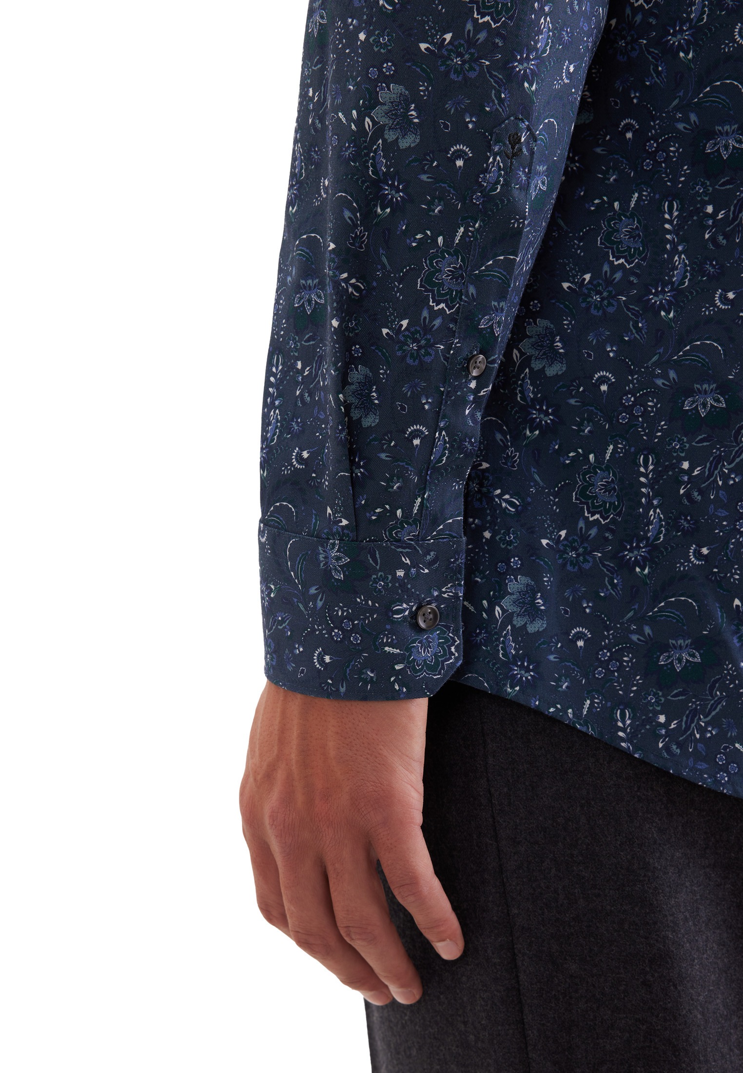seidensticker Businesshemd »Schwarze Rose« Comfort 1/1 Kentkragen Druck