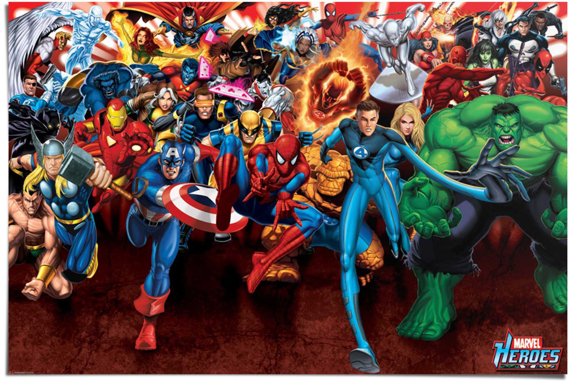 kaufen »Marvel (1 Reinders! St.) Heroes BAUR | attack«, Poster
