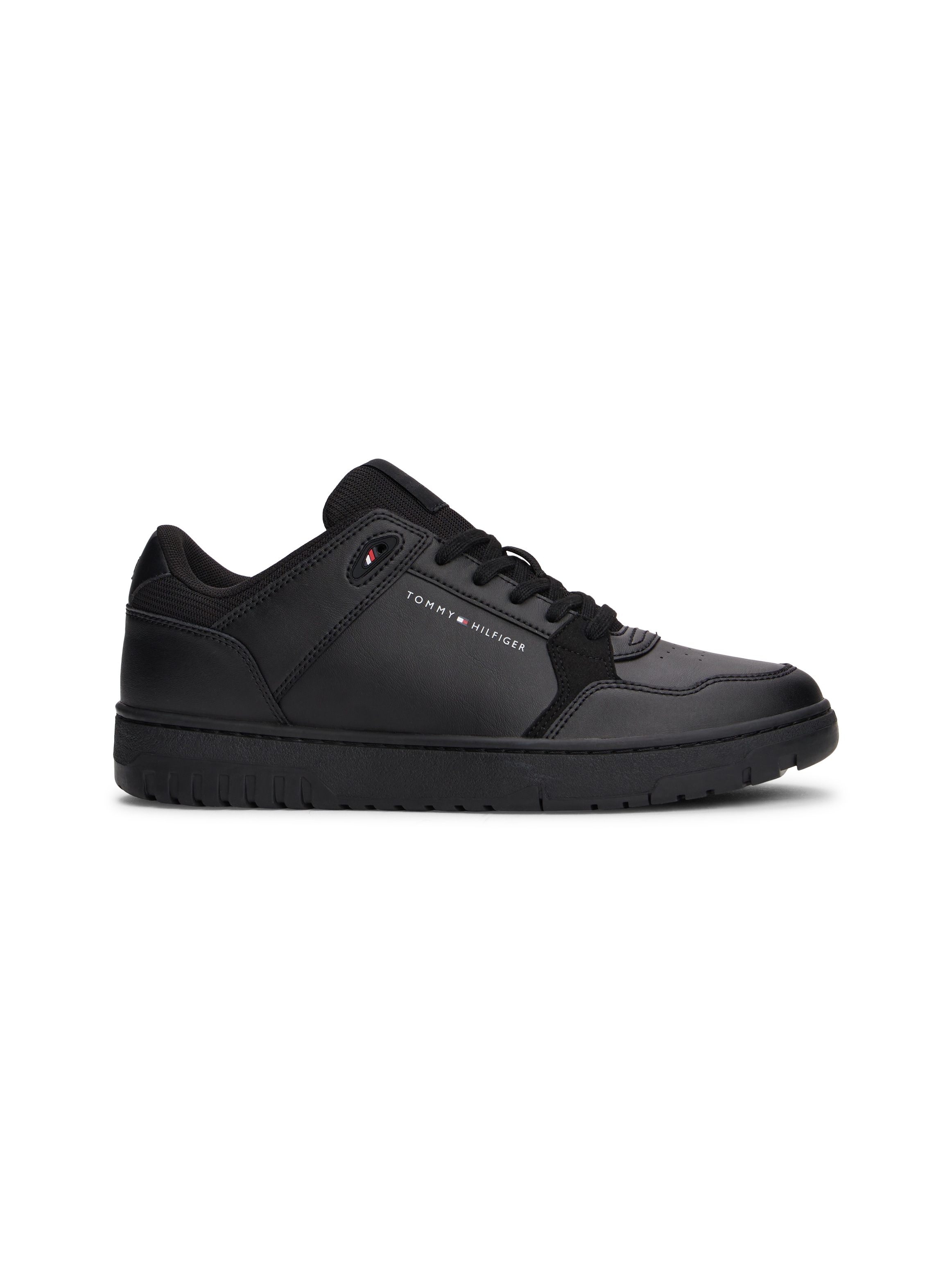 Tommy Hilfiger Sneaker »TH BASKET CORE LITE LTH MIX«, Freizeitschuh, Halbschuh, Schnürschuh mit Logoschriftzug
