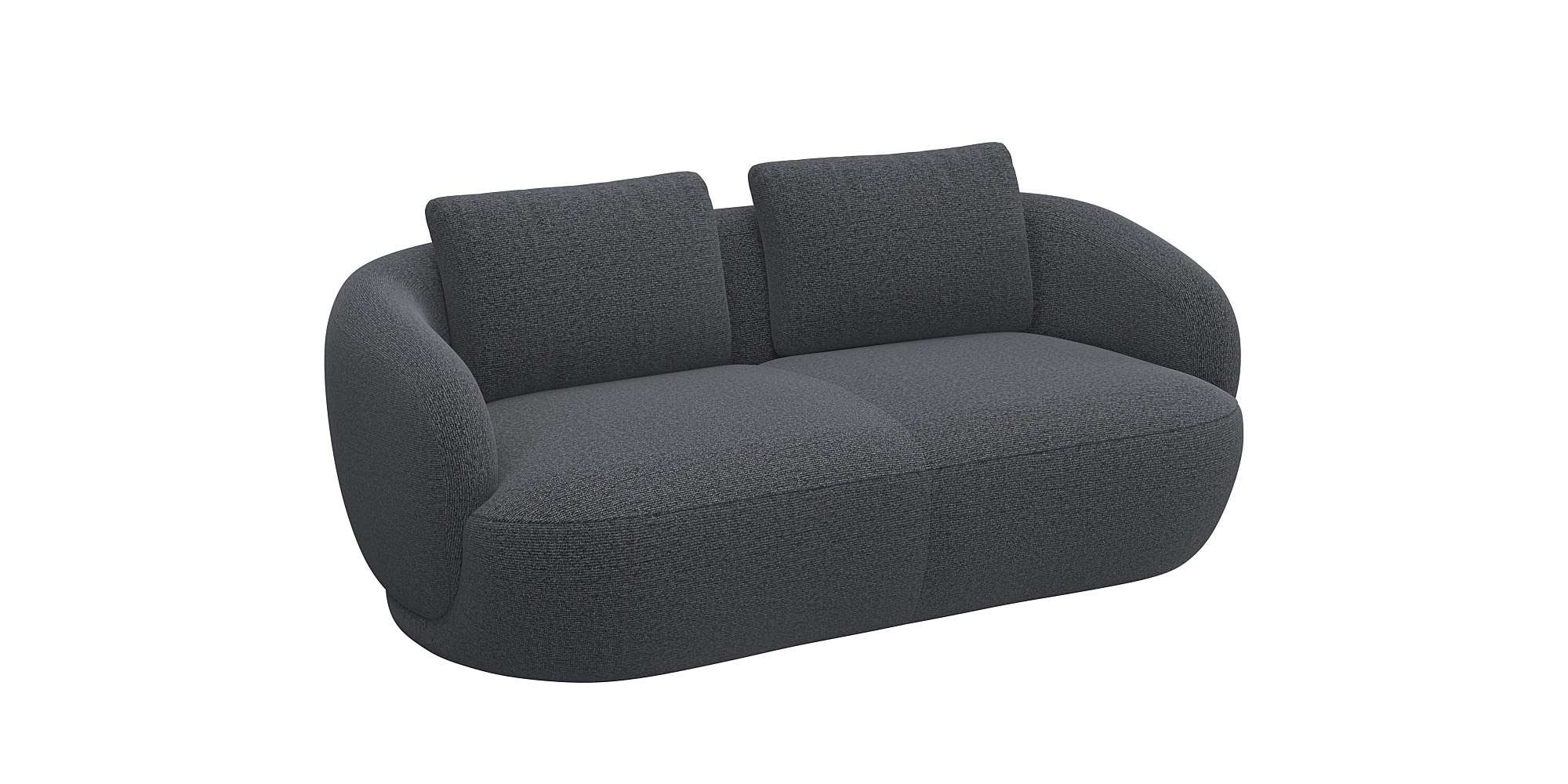 FLEXLUX 2,5-Sitzer »Torino, rund, Couch, Loveseat,«, Modernes, organisches Sofa-Design, Kaltschaum, Wellenunterfederung