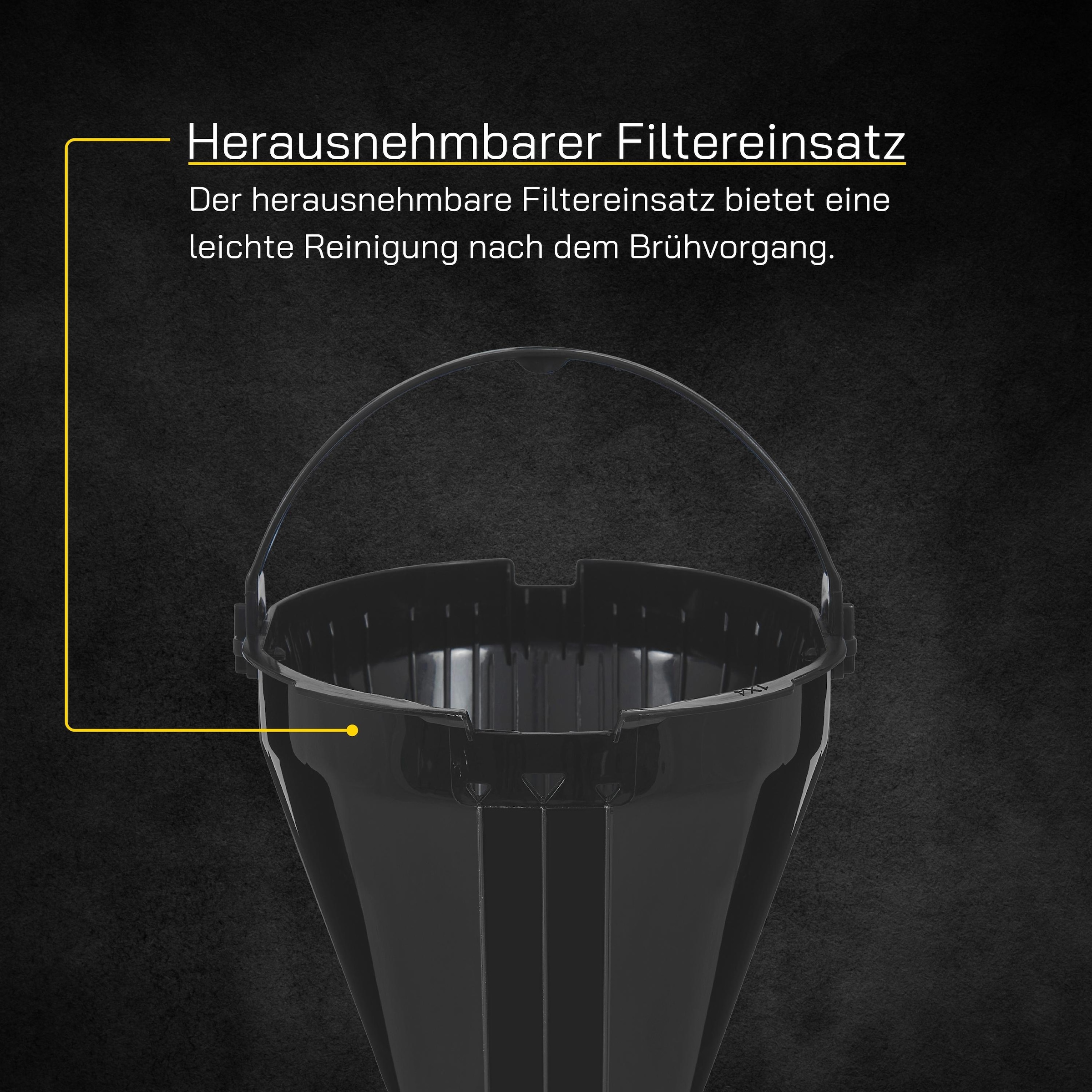 Gutfels Filterkaffeemaschine »COFFEE 2030«, 1,25 l Kaffeekanne, Papierfilter, 1x4, 1,25 L Glaskanne, 980 Watt