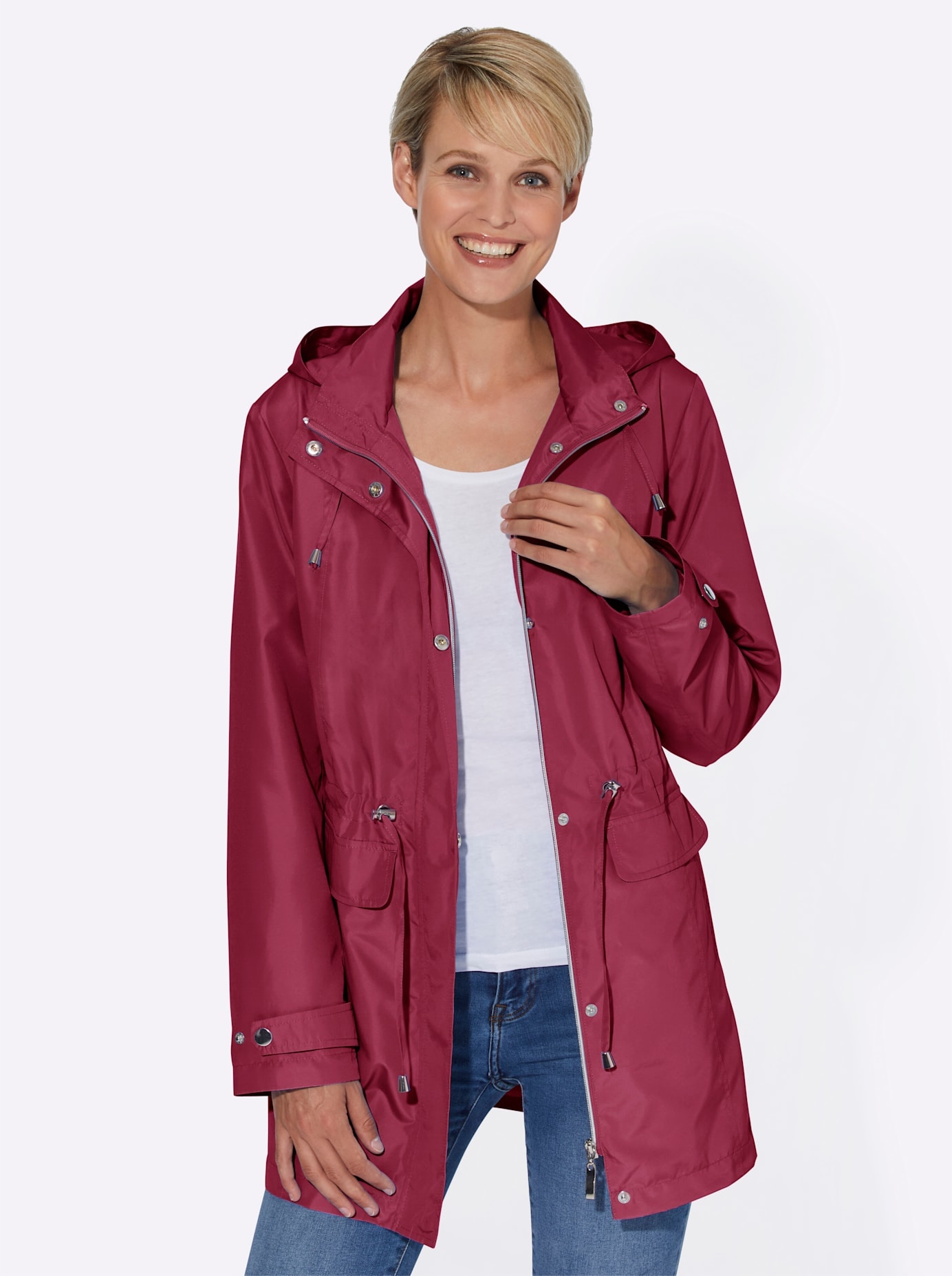 Classic Basics Langjacke mit Kapuze