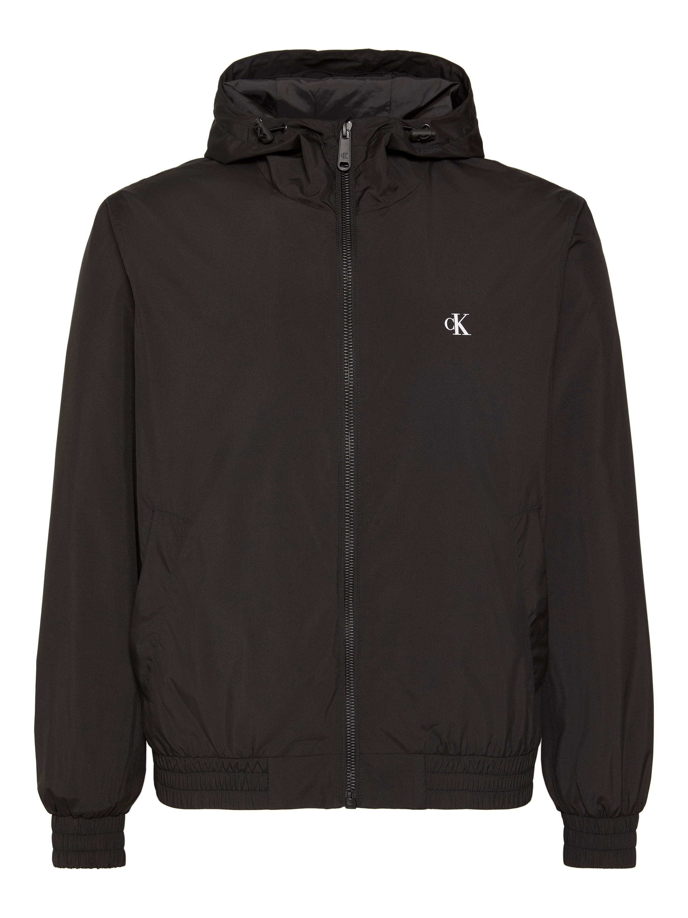 Calvin Klein Jeans Allwetterjacke »HOODED NYLON« mit Kapuze Regular fit mit Rundhalsausschnitt und Kapuze
