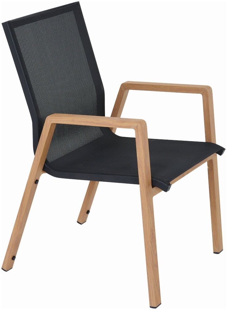 Siena Garden Gartensessel »CATANIA Stapelsessel« Aluminiumgestell in teaklook, Ranotex® Bezug