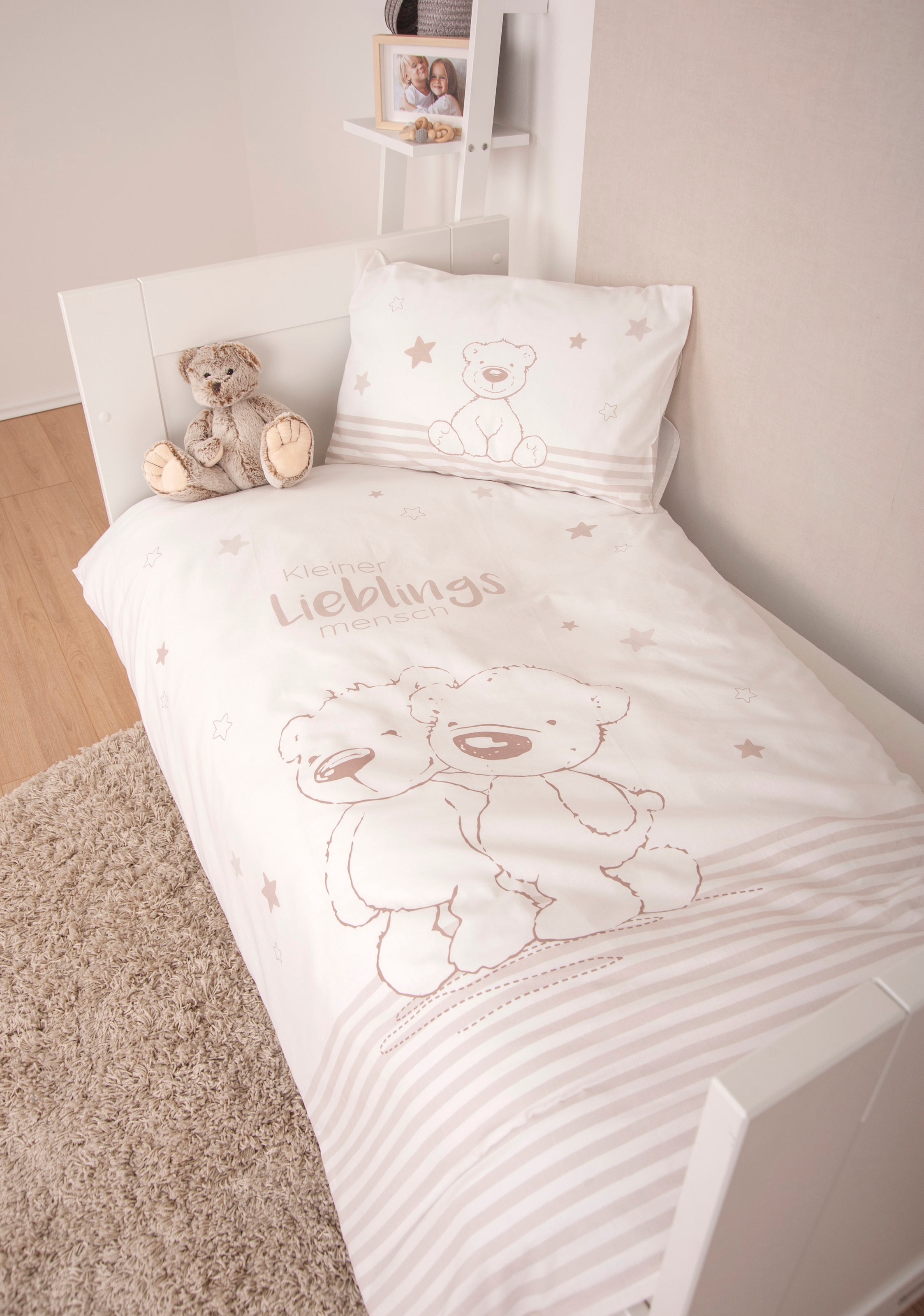 Lüttenhütt Kinderbettwäsche "Kleiner Liebling in Gr. 100x135 und 135x200 cm günstig online kaufen