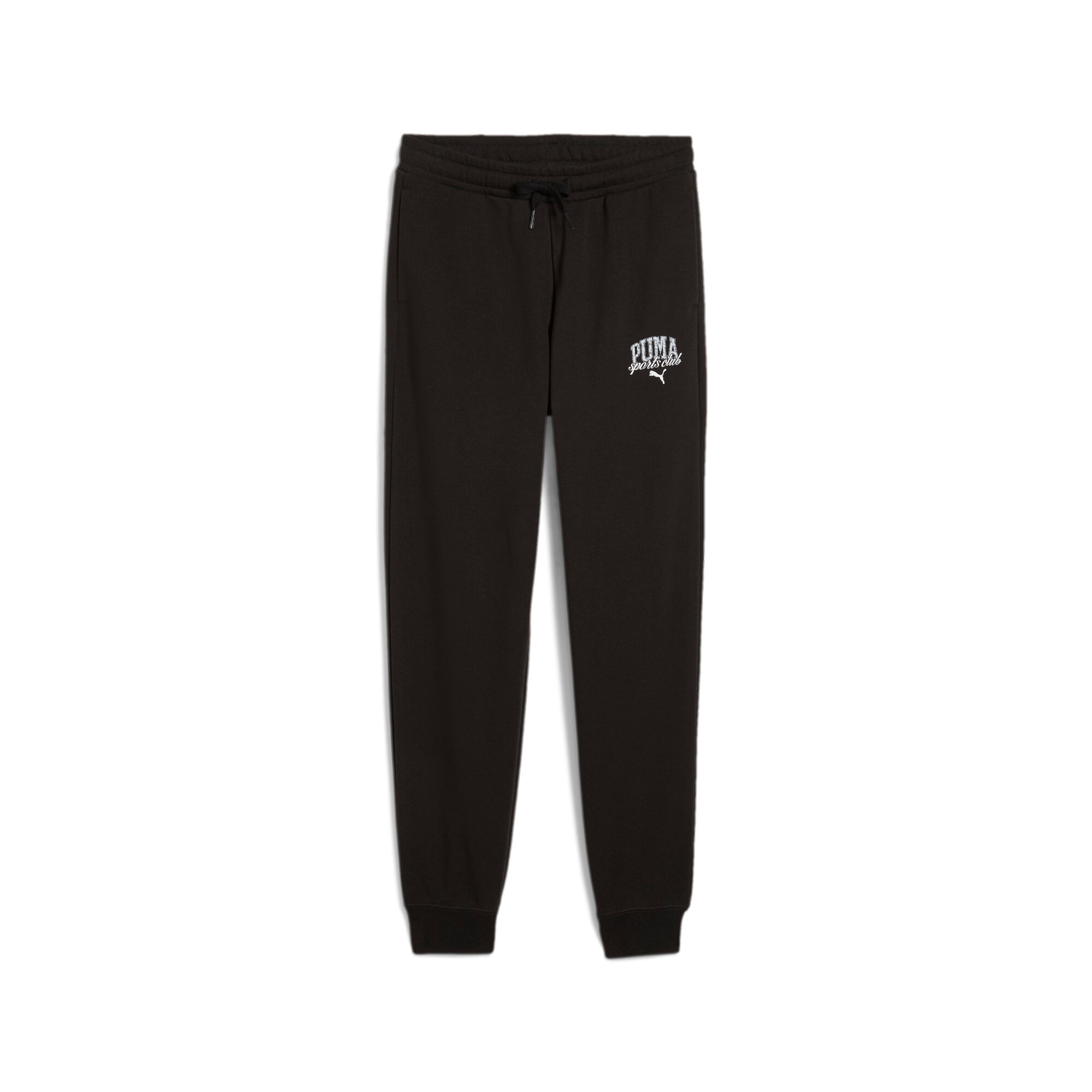 PUMA Mädchen Trainingshose "CLASS SWEATPANTS TR G", schwarz, Gr. 152, bedruckt, Sweatware, Obermaterial: 68% Baumwolle, 32% Polyester, Hosen