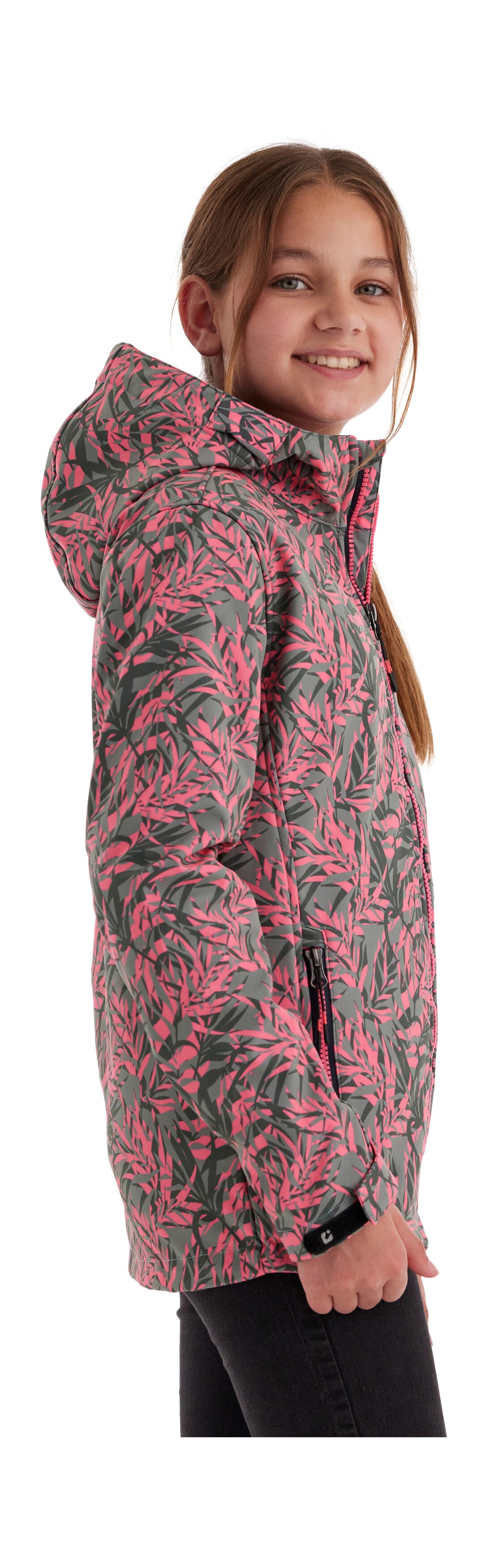 Thumbnail - Killtec Softshelljacke "Mädchen Softshelljacke Print", Wasserdicht, windabweisend, atmungsaktiv, modischer Print, PFAS-f...