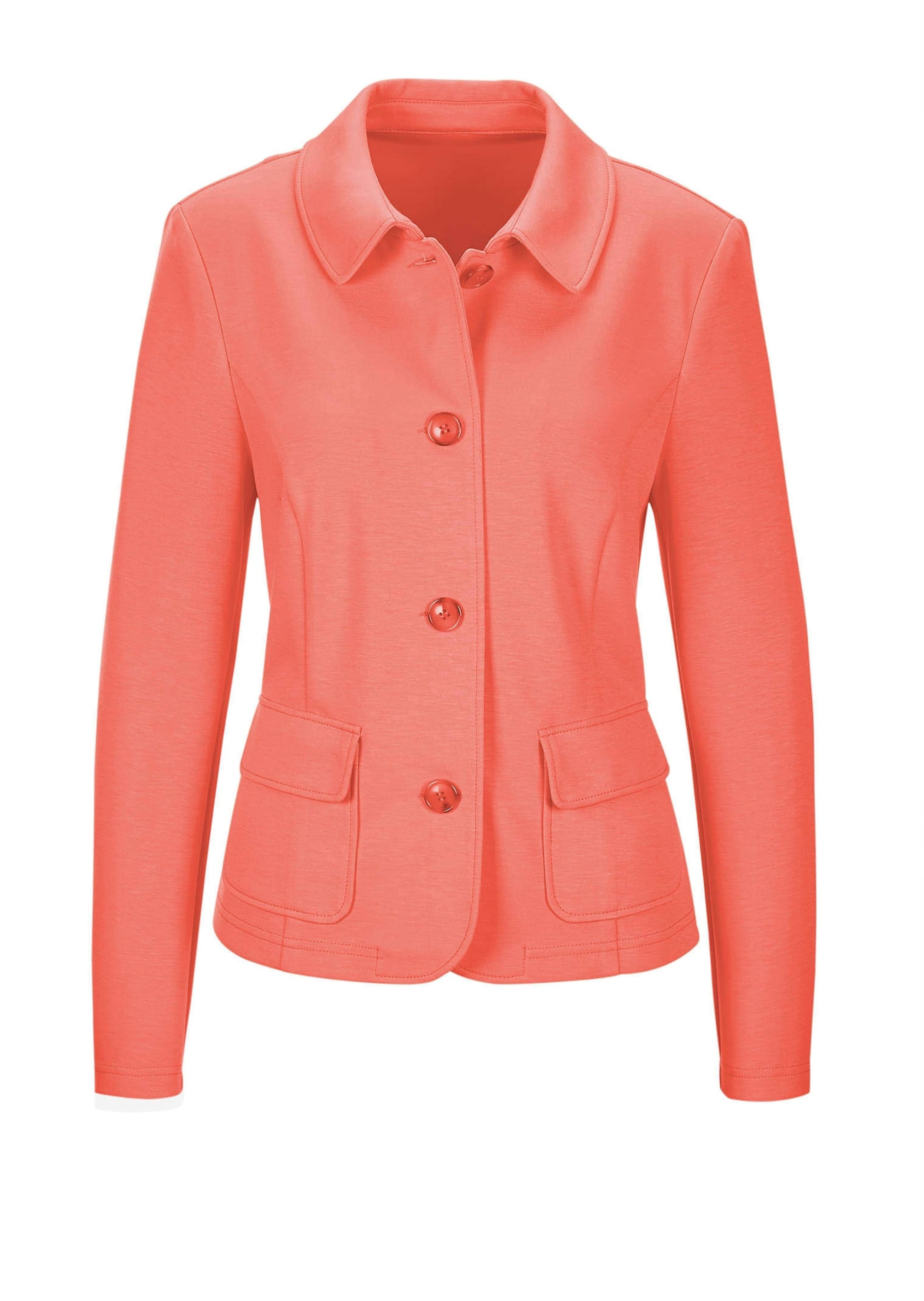 GOLDNER Kurzjacke "Leichte Jacke mit Stehkragen in rot" mit Wienernähten fü günstig online kaufen