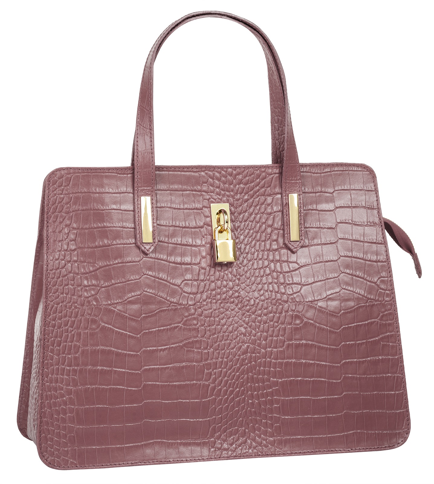 Thumbnail - Cluty Henkeltasche, echt Leder, Made in Italy