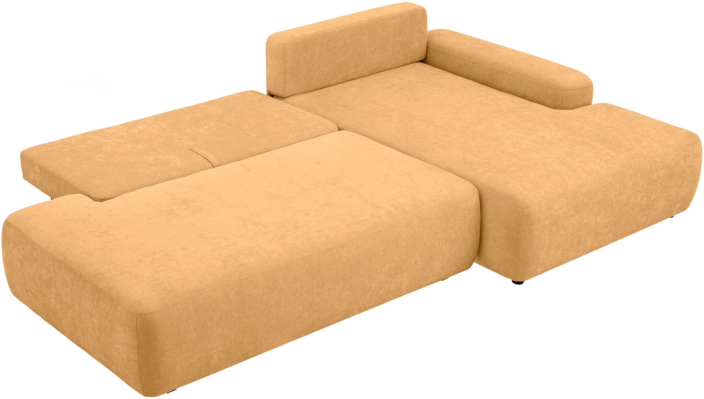 INOSIGN Ecksofa »TORGE, Schlafsofa Cord, Samtvelours u. Strukur fein, Couch in L-Form«, Schlaffunktion und Bettkasten, Liegefläche: 210x125 cm, neues Design