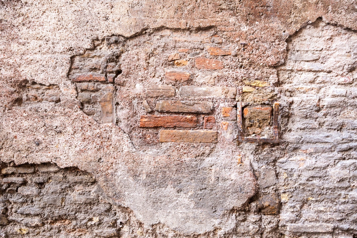 PAPERMOON Fototapete "Alte ziegelmauer", B/L: 5mm x 2,8mm, Bahnen: 10 Stk. St., bunt, Schlafzimmer, Tapeten