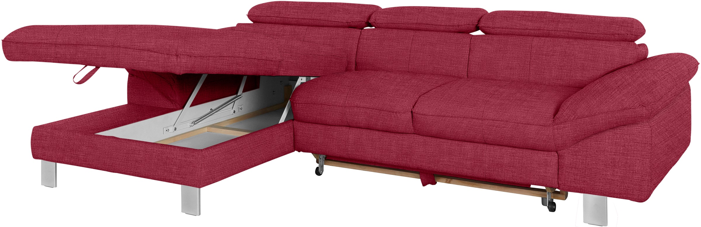 COTTA Ecksofa Driver, mit Kopfteilverstellung, wahlweise mit Bettfunktion