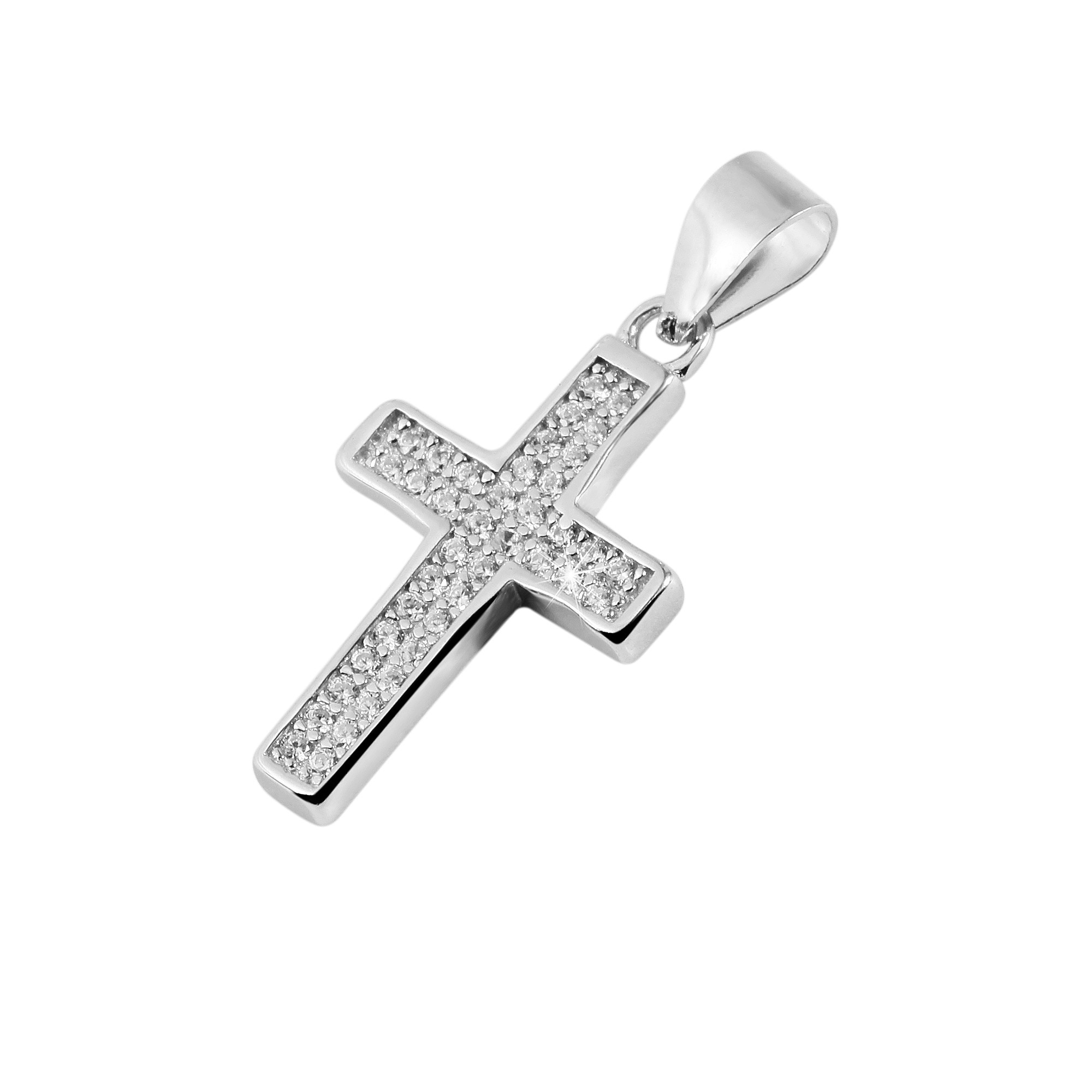 Adelia´s Kettenanhänger »Neuheit 2025 - stylischer Kreuz Anhänger aus 925 Sterling Silber«