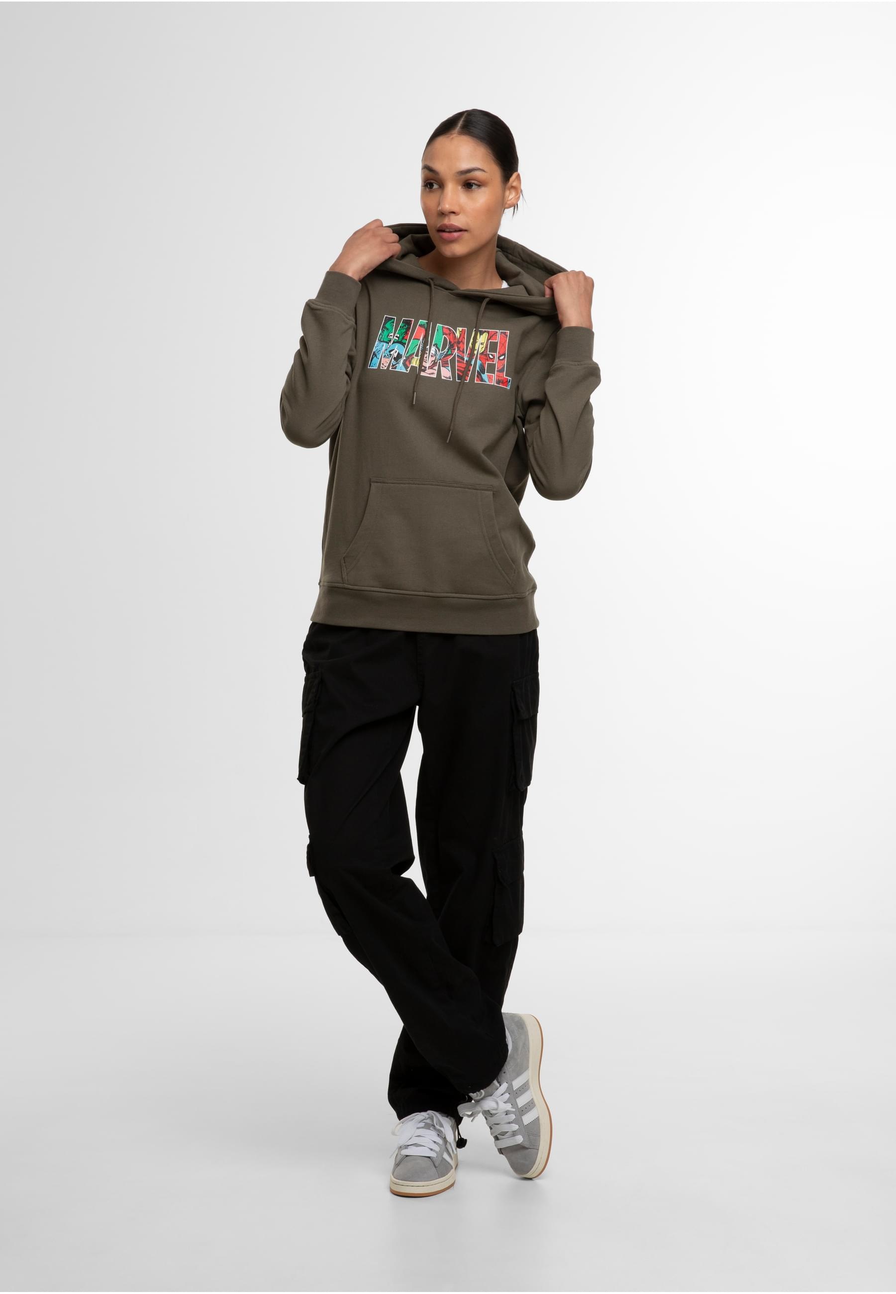 ABSOLUTE CULT Kapuzenpullover »ABSOLUTE CULT Damen Ladies Marvel Logo Character Infill Hoody«, (1 tlg.)