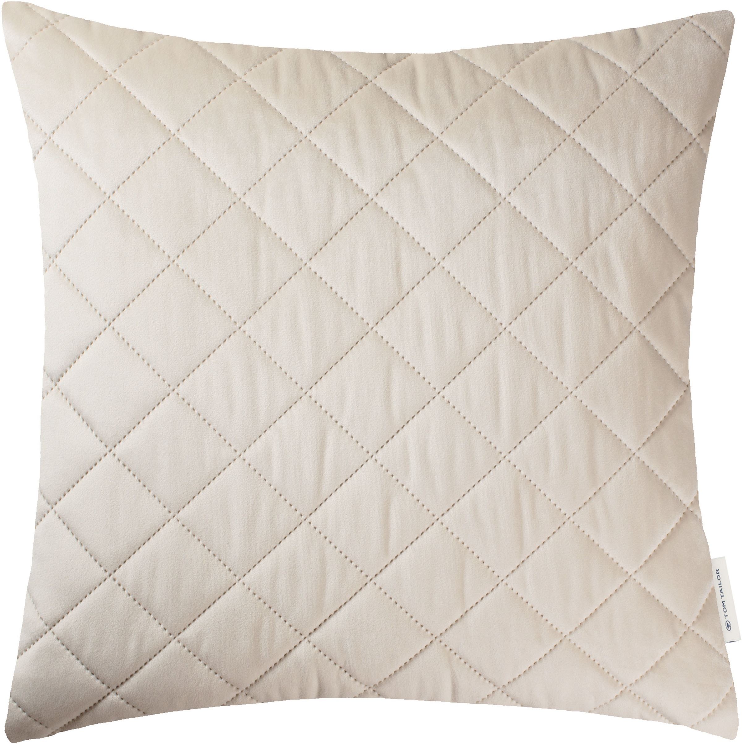 TOM TAILOR HOME Dekokissen "FrenchVelvet Quilt", Kissenhülle ohne Füllung, 1 Stück