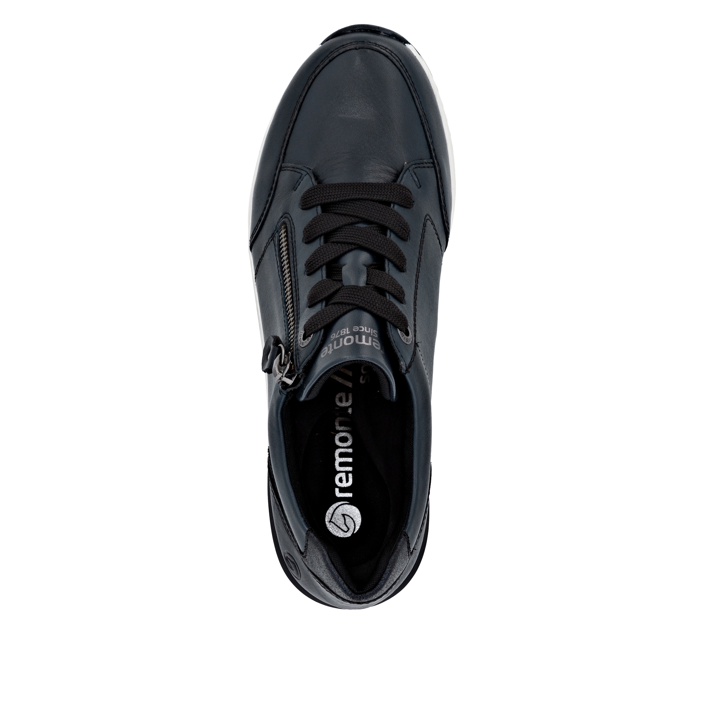 Remonte Keilsneaker, Freizeitschuh, Halbschuh, Schnürschuh mit goldfarbenem Logoanhänger