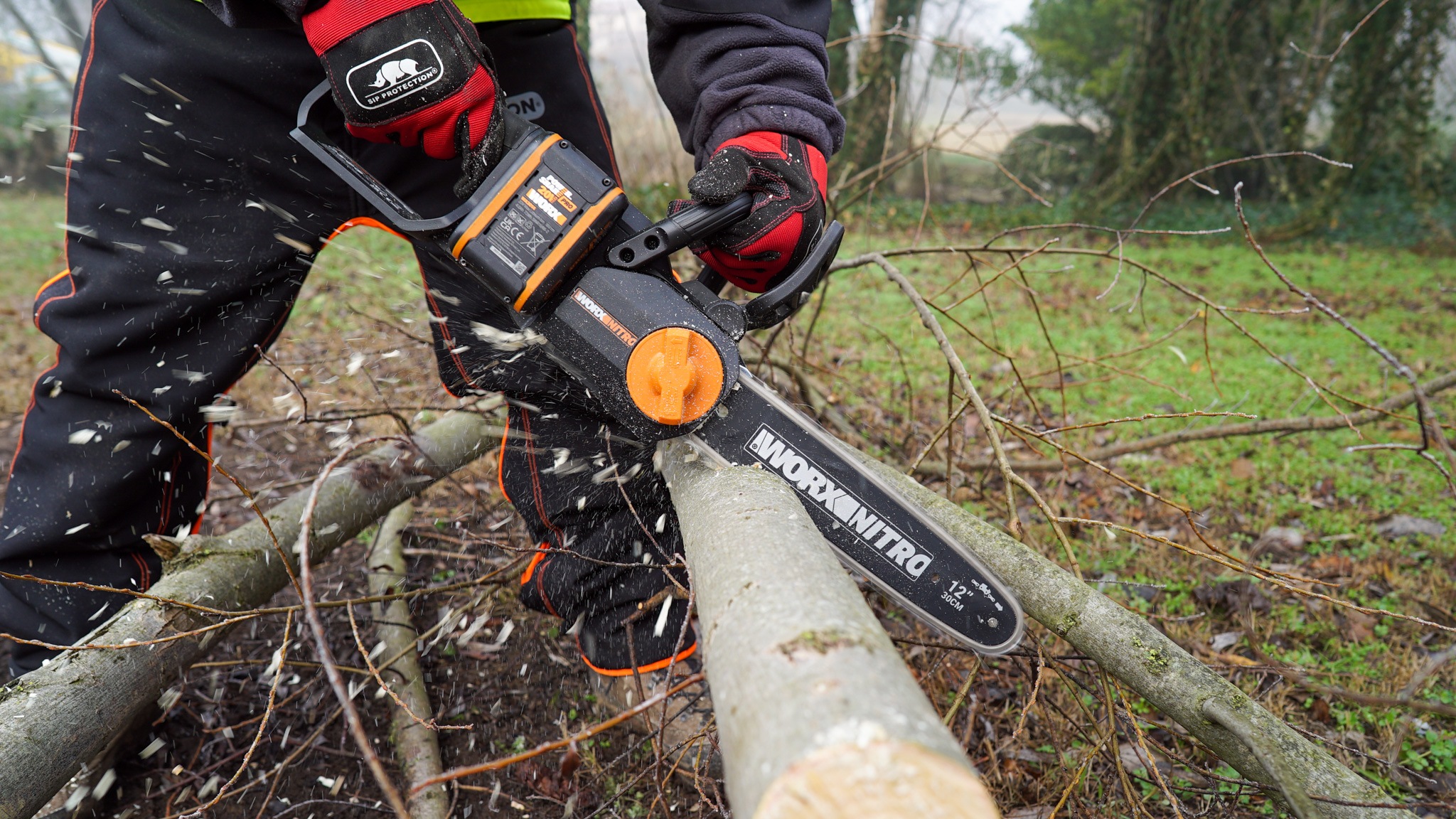 Worx Akku-Kettensäge »WG350E.9 Nitro Profi«, leistungsstarke Holzsäge, 10m/s, ohne Akku und Ladegerät