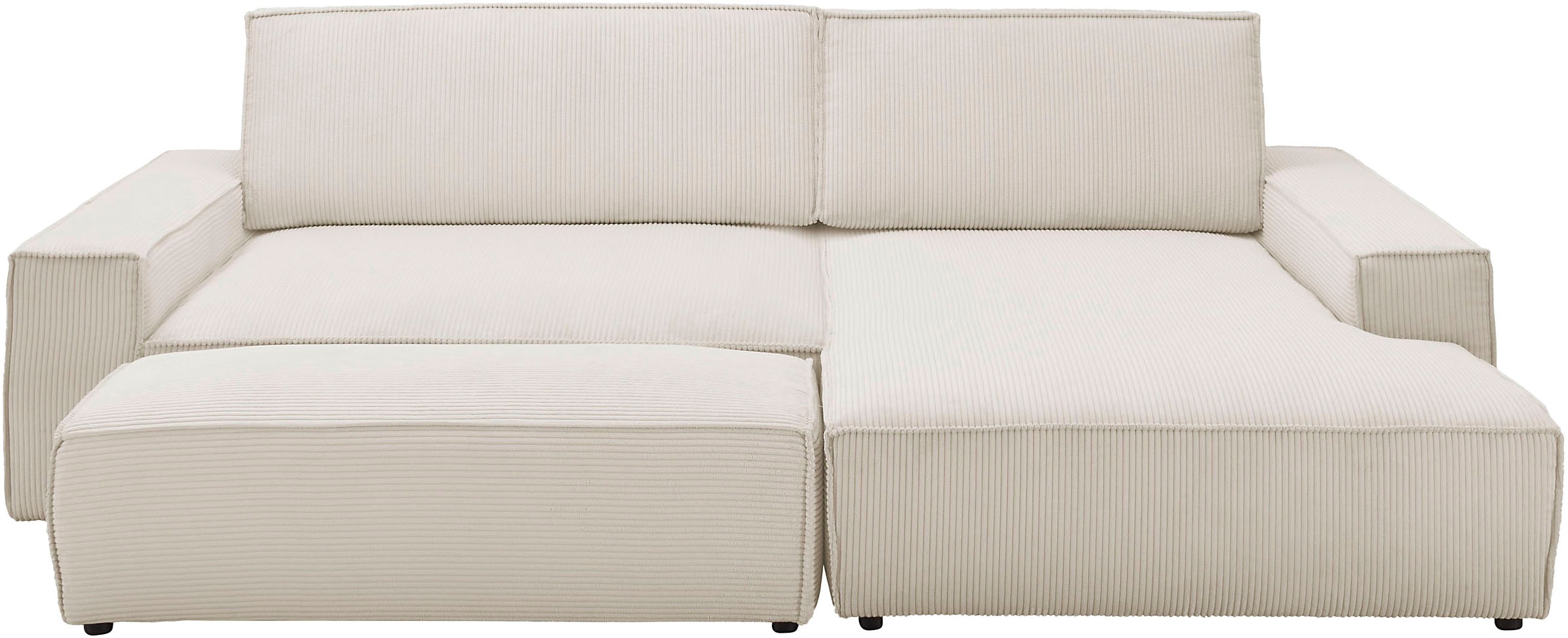 Thumbnail - Home affaire Polsterecke "SHERWOOD XXL tief, L-Form, Schlaffunktion, Bigsofa, Cord, Leinenoptik" stellbar zum Schlafsofa...