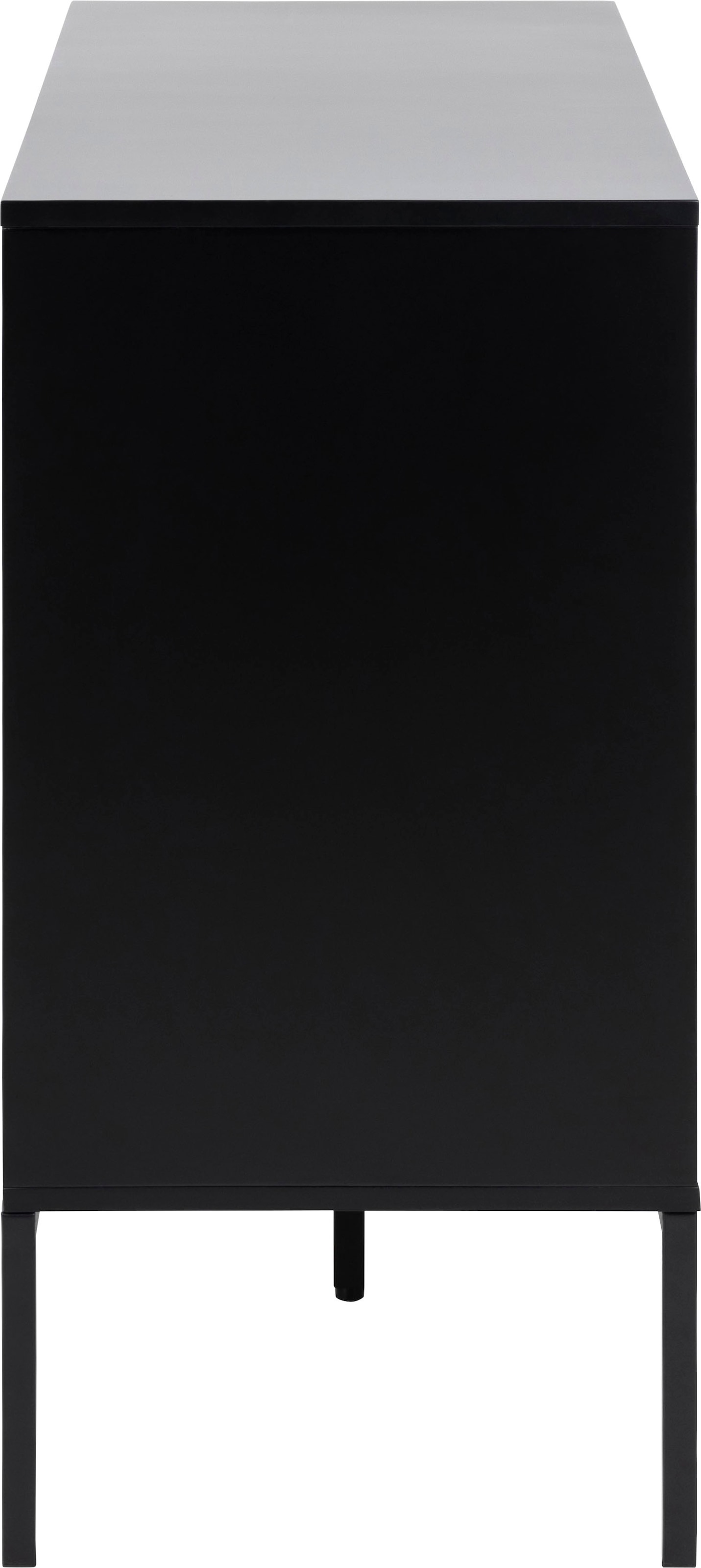 ACTONA GROUP Sideboard, (1), schwarze Kontrastrahmen, 1 Tür und 3 Schubladen, Breite 120 cm