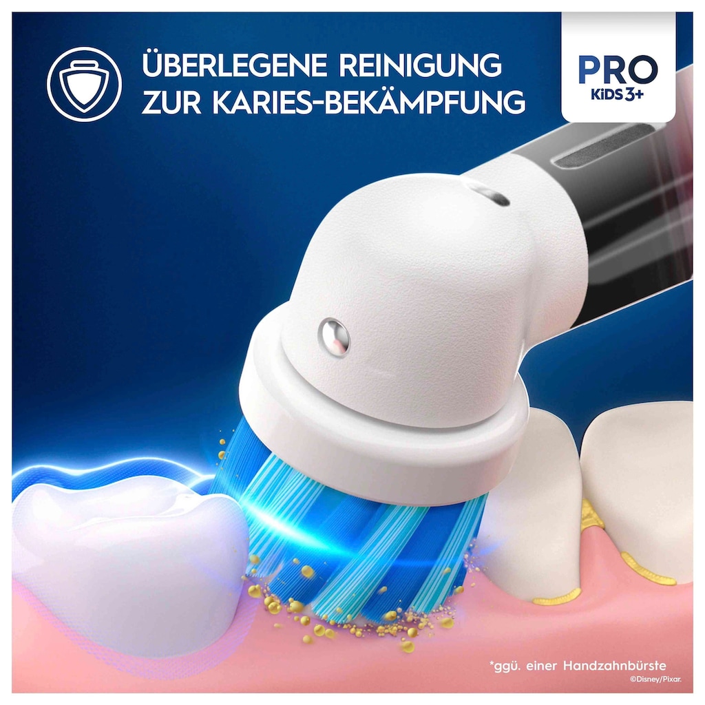 Oral-B Elektrische Zahnbürste »Pro Kids Cars«, 1 St. Aufsteckbürsten