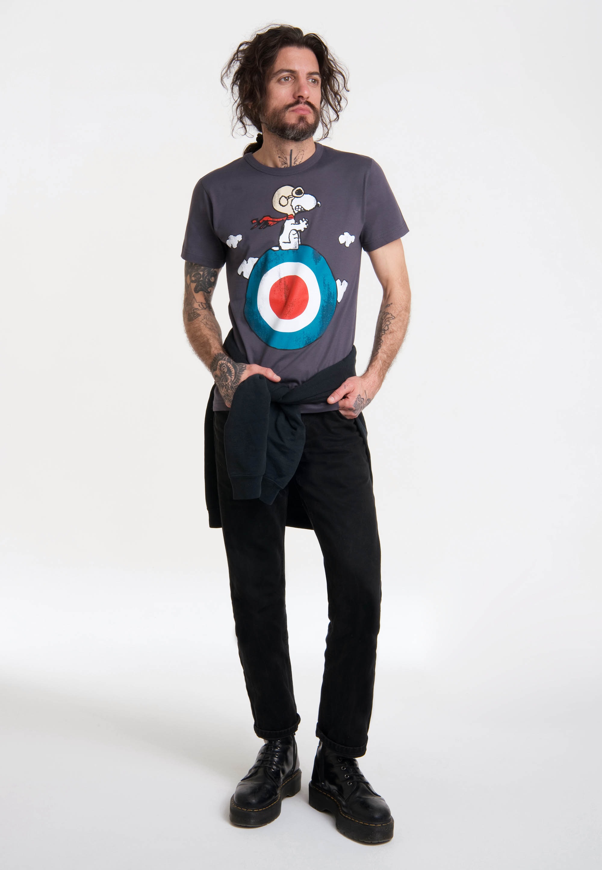 LOGOSHIRT T-Shirt »Peanuts - Snoopy Pilot«, mit lizenziertem Print