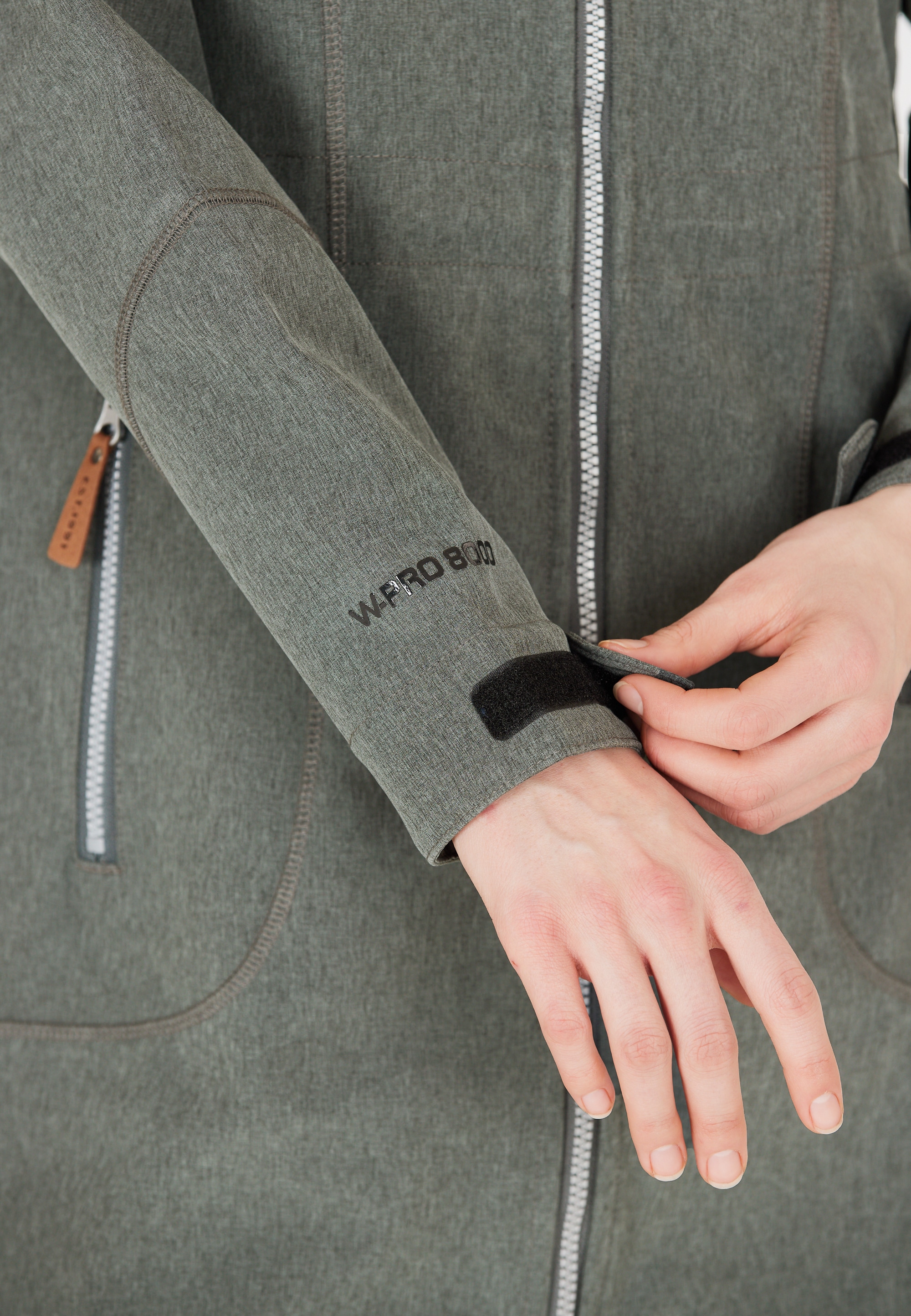 WEATHER REPORT Softshelljacke »Lilan«, mit langem Schnitt und wasserdichter Funktion