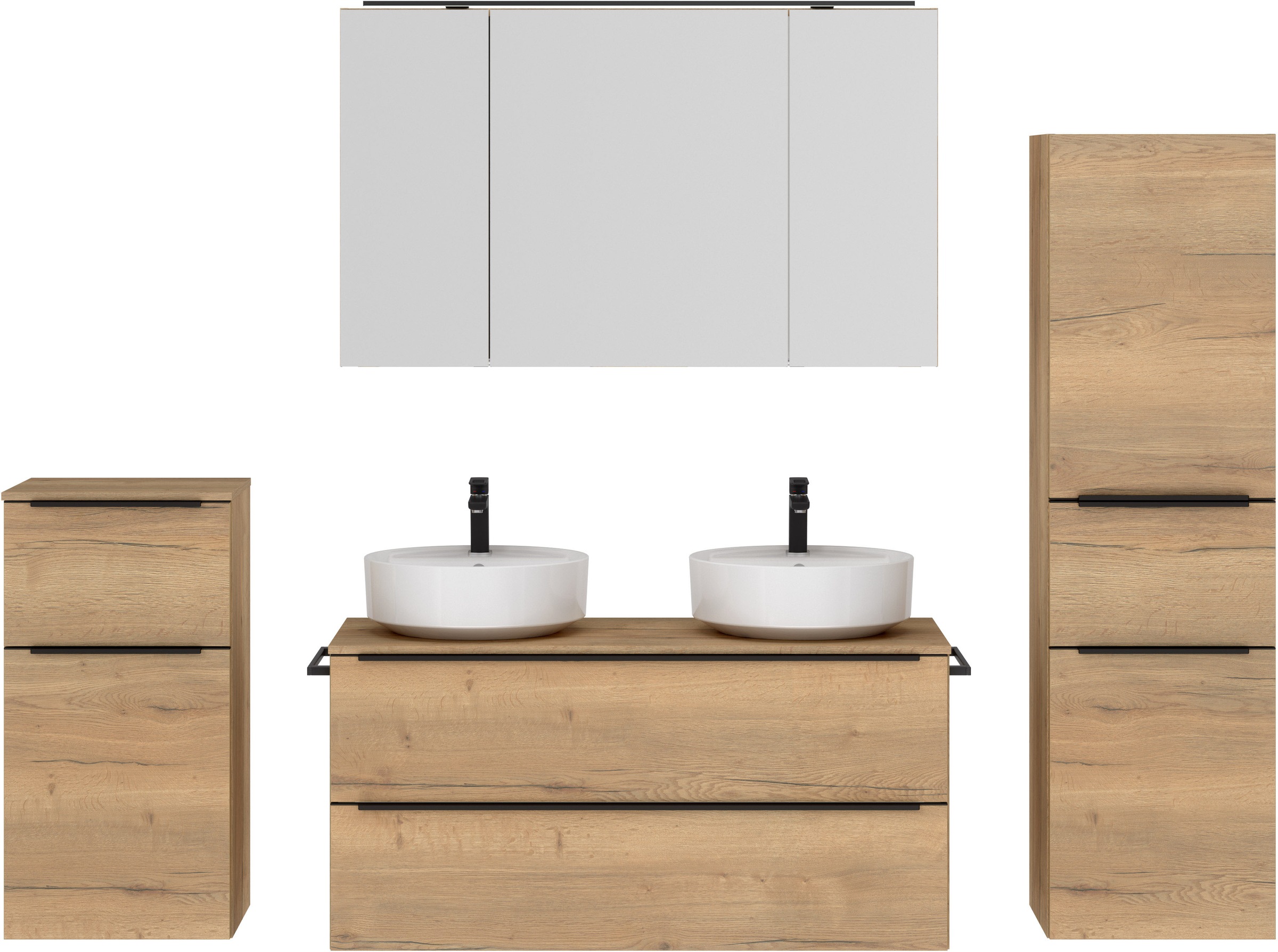 nobilia Badmöbel-Set "Alvene", (4 St., vormontiert, mit Soft-Close), inkl. günstig online kaufen