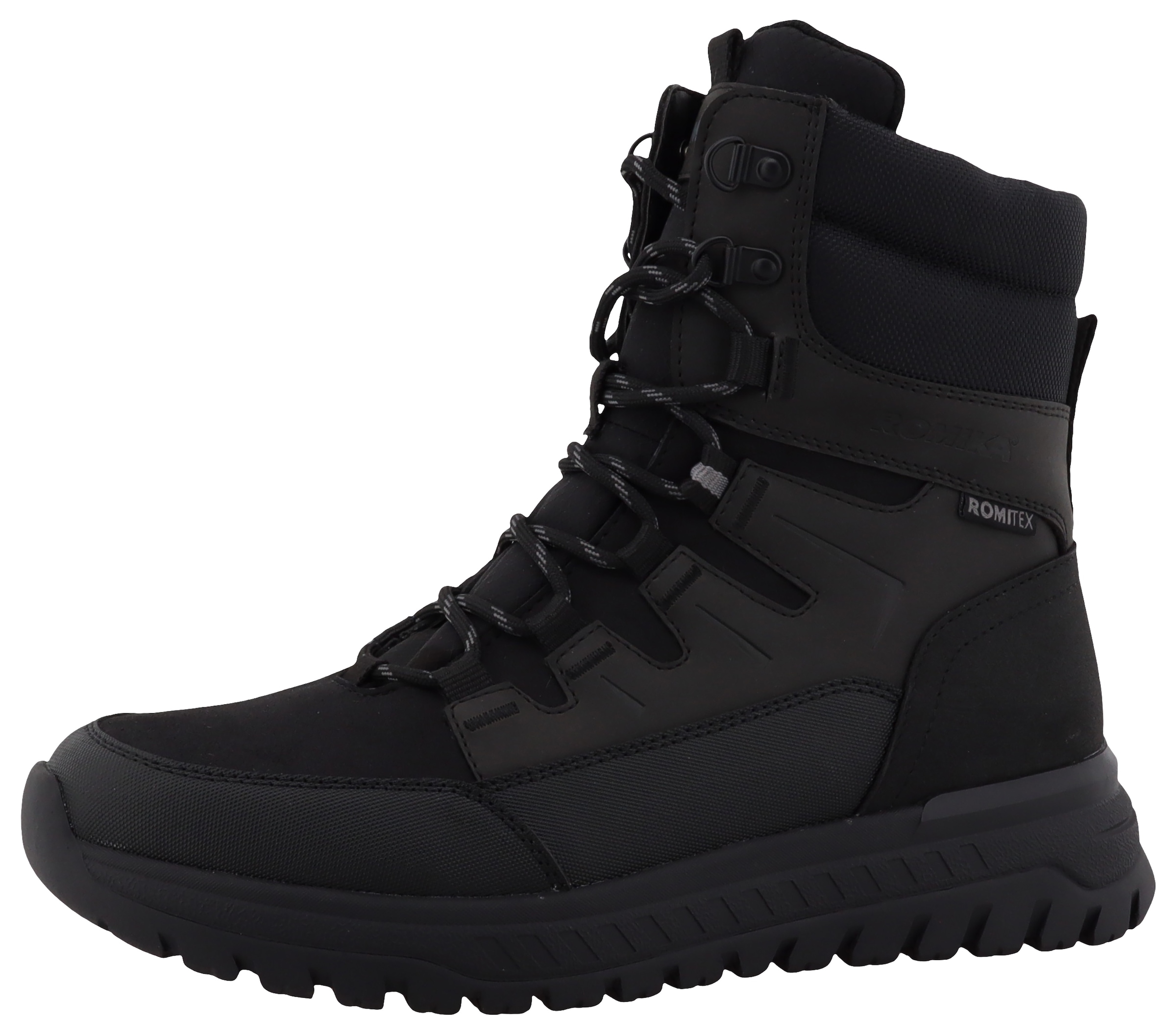 Winterboots, Keilabsatz, Schnürboots, Outdoorschuh mit Innenreißverschluss