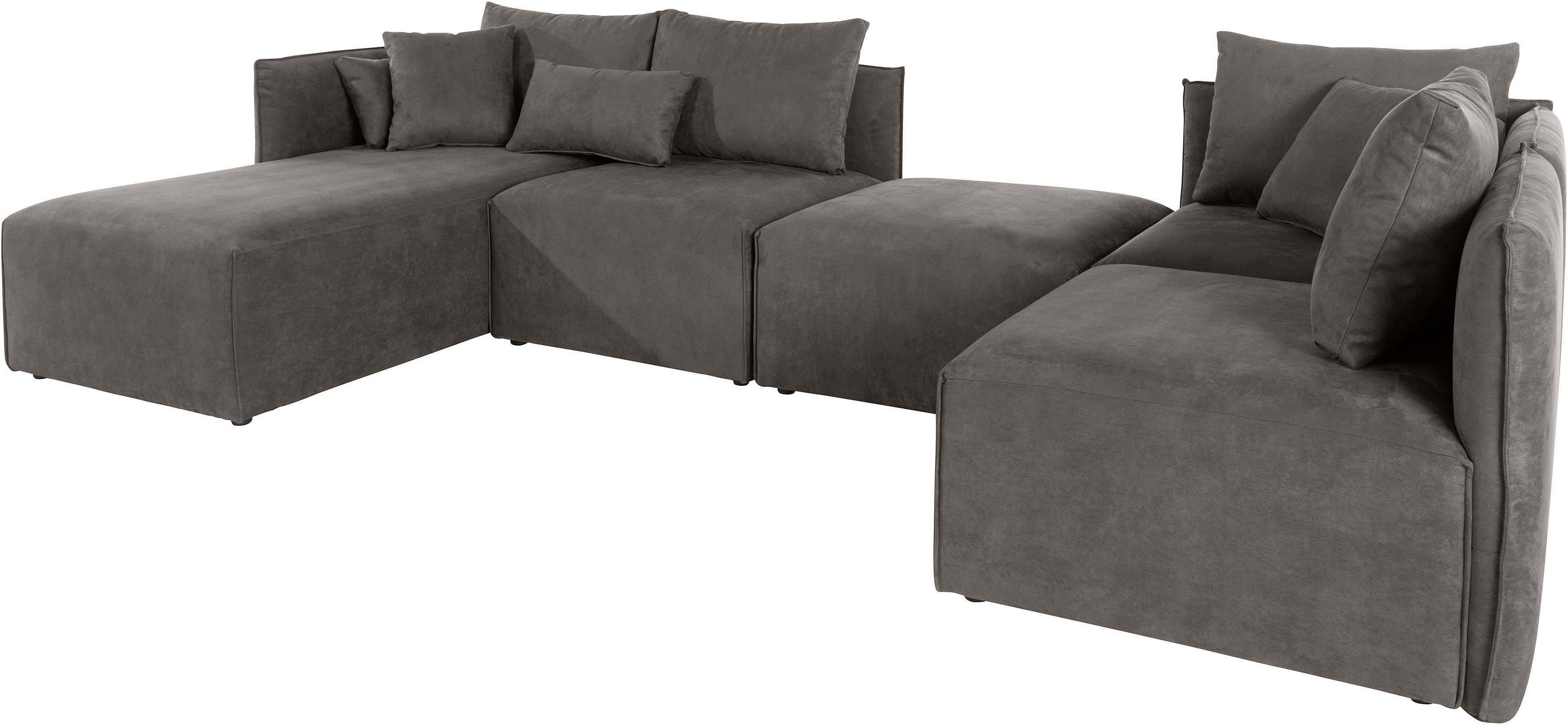 OTTO home Wohnlandschaft "Nöre U-Form" 5 Teile, in vielen Bezugsqualitäten und Farben s. auch "Nöre"