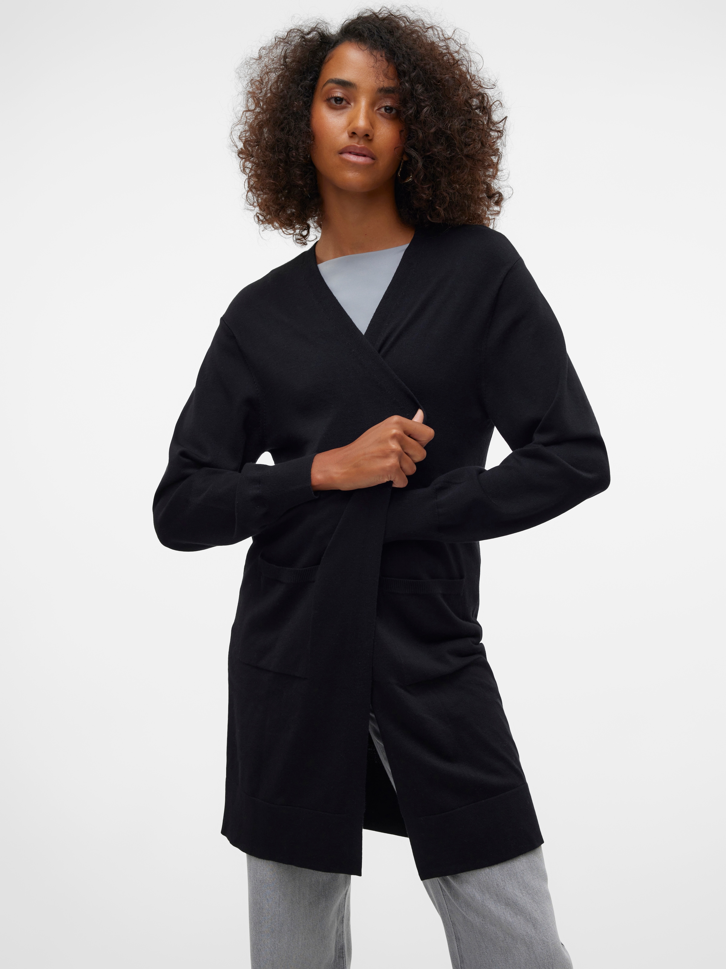 Vero Moda Longstrickjacke "VMSILJE LS OPEN CARDIGAN GA NOOS" günstig online kaufen