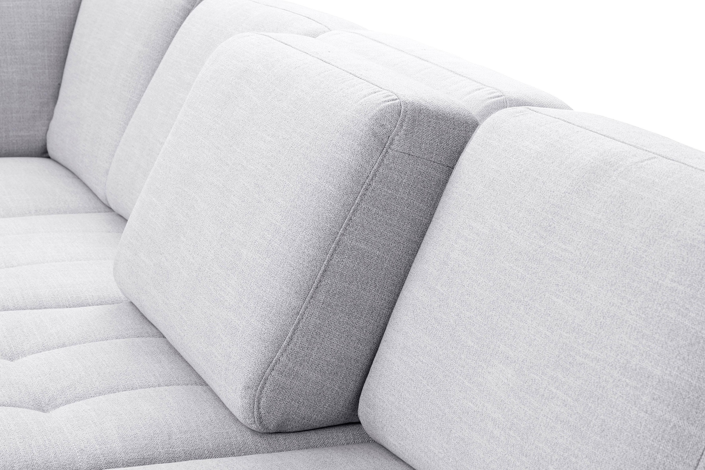 Wohnlandschaft SIT & MORE "Santorini U-Form", silber, B:340cm H:82cm T:224cm, Luxus-Microfaser ALTARA NUBUCK (100% Polyester) / Struktur (100% Polyester);Flachgewebe (100% Polyester) / Struktur (100% Polyester), Sofas, Wohnlandschaft, mit Federkern und Si 6