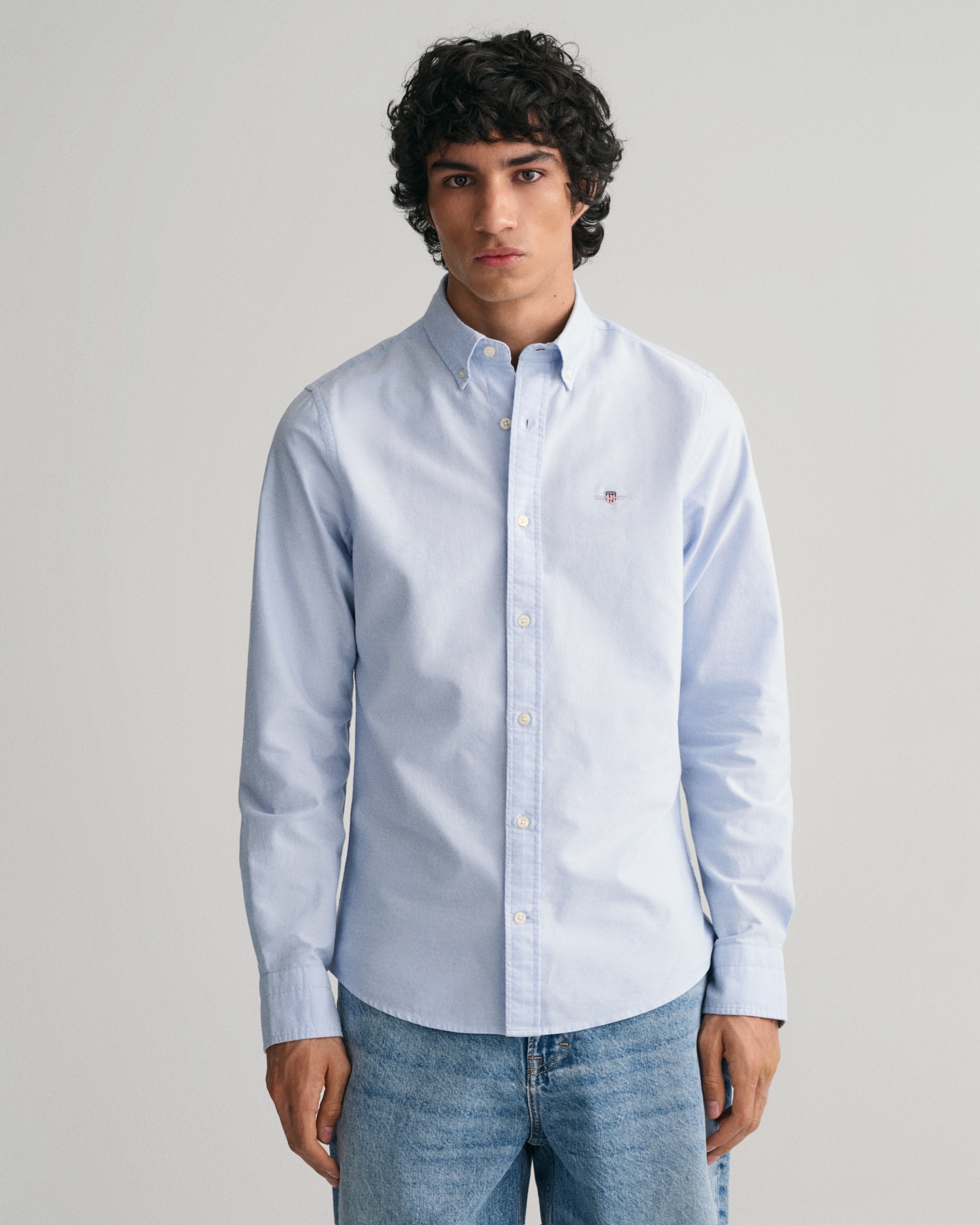 Gant Langarmhemd "Slim Fit Oxford Hemd strukturiert langlebig dicker", Oxfo günstig online kaufen
