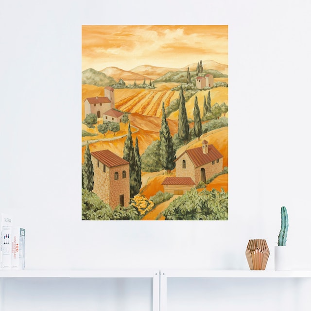 Black Friday Artland Wandbild »Italien Toscana«, Europa, (1 St.), als  Alubild, Leinwandbild, Wandaufkleber oder Poster in versch. Größen | BAUR