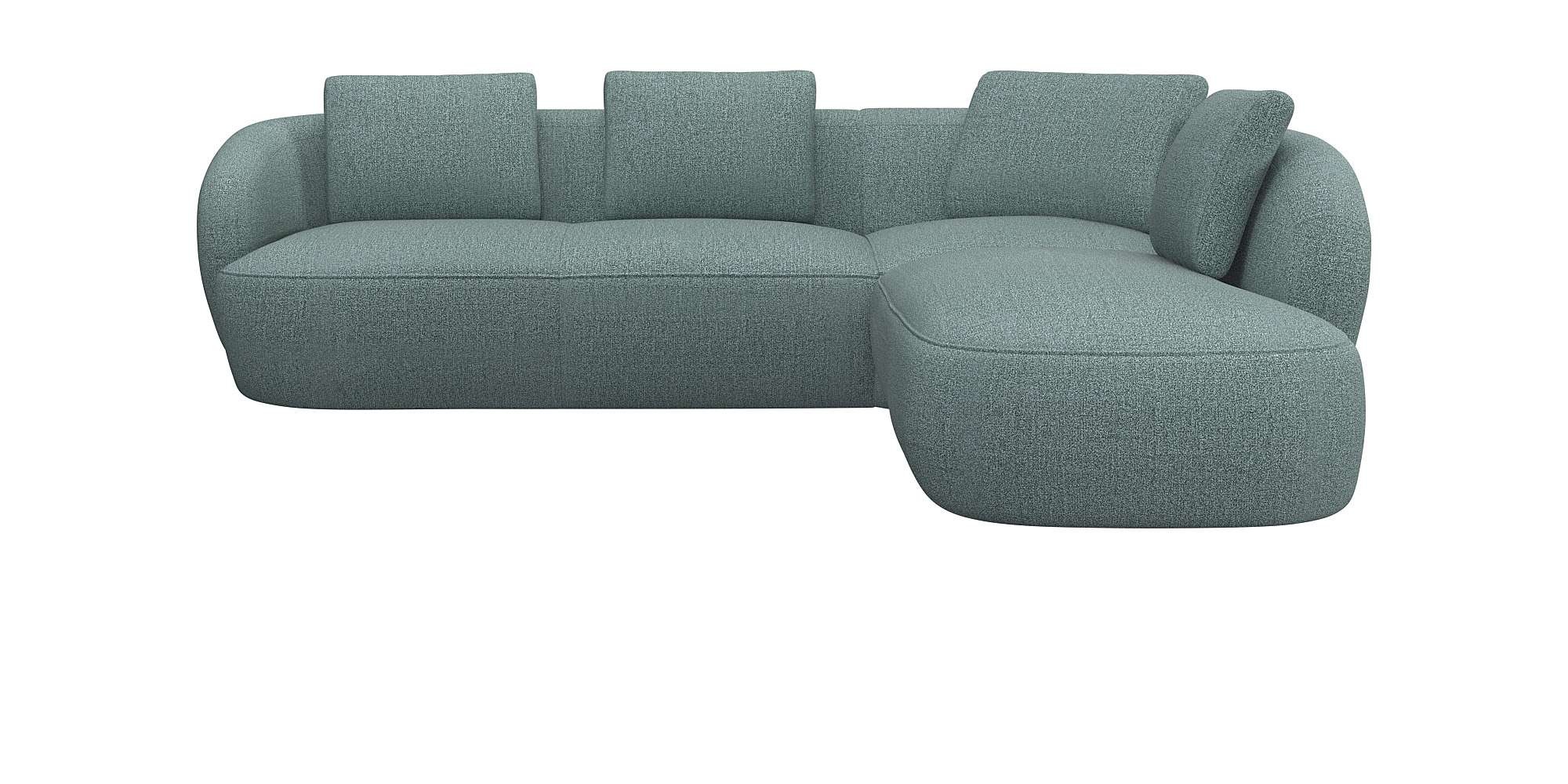 FLEXLUX "Torino, rund, L-Form, Sofa-Ecke mit Ottomane" Modernes, organische günstig online kaufen