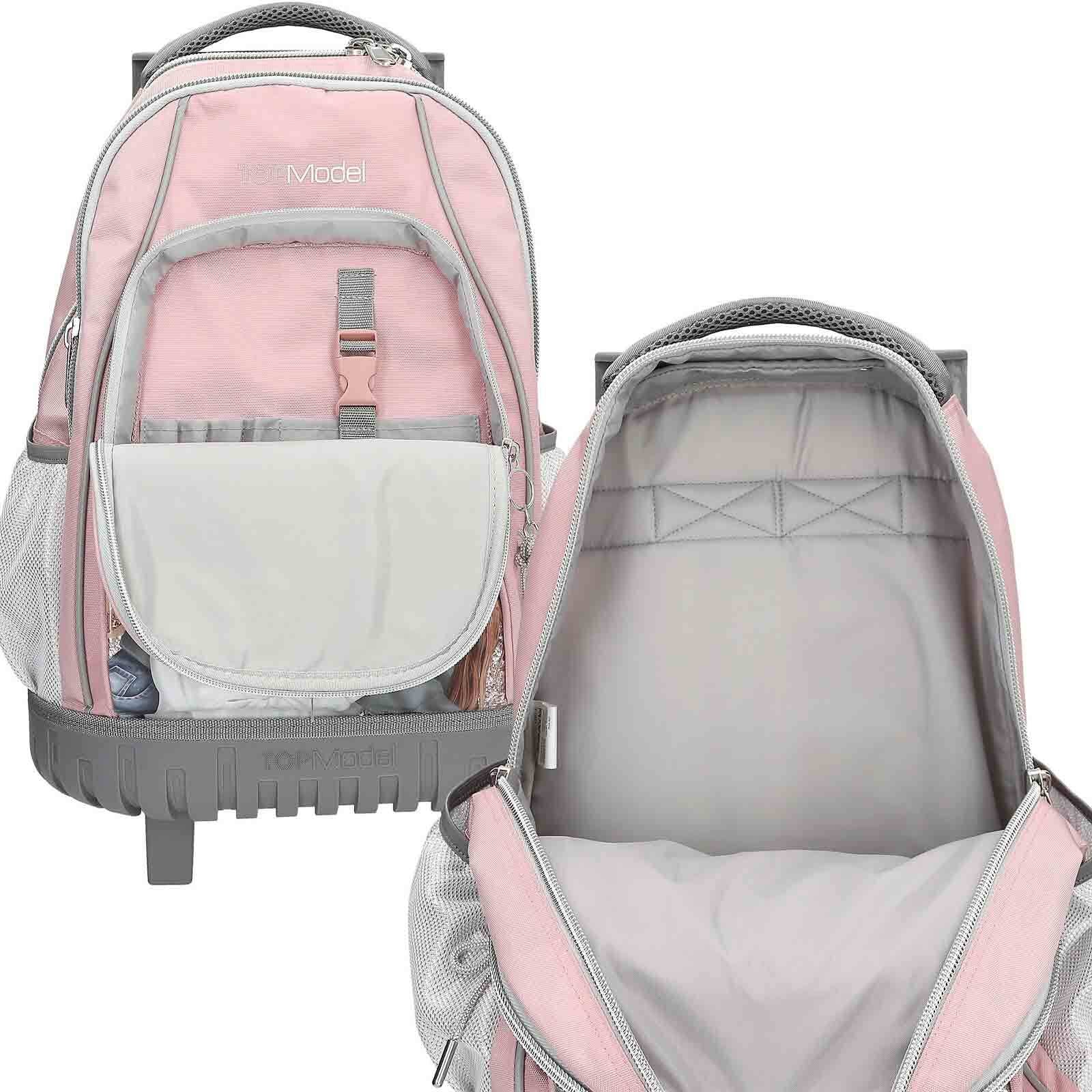 Depesche Rucksack »Schulrucksack Trolley MY BFF TOPModel 25 x 34 x 52 cm grau-rosa«
