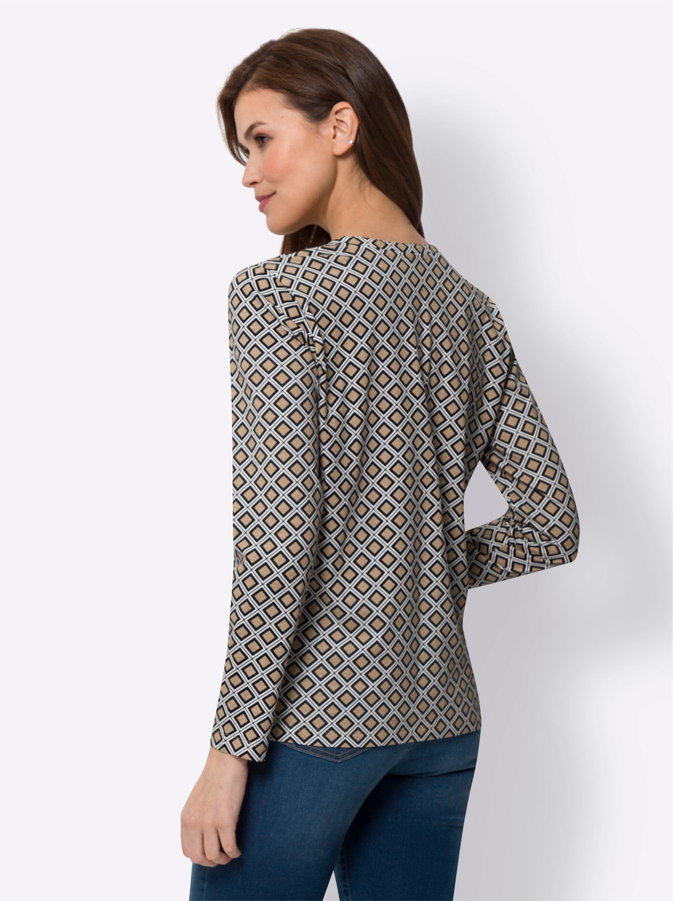 heine Langarmshirt "Druck-Shirt" 1 Stk. tlg. günstig online kaufen