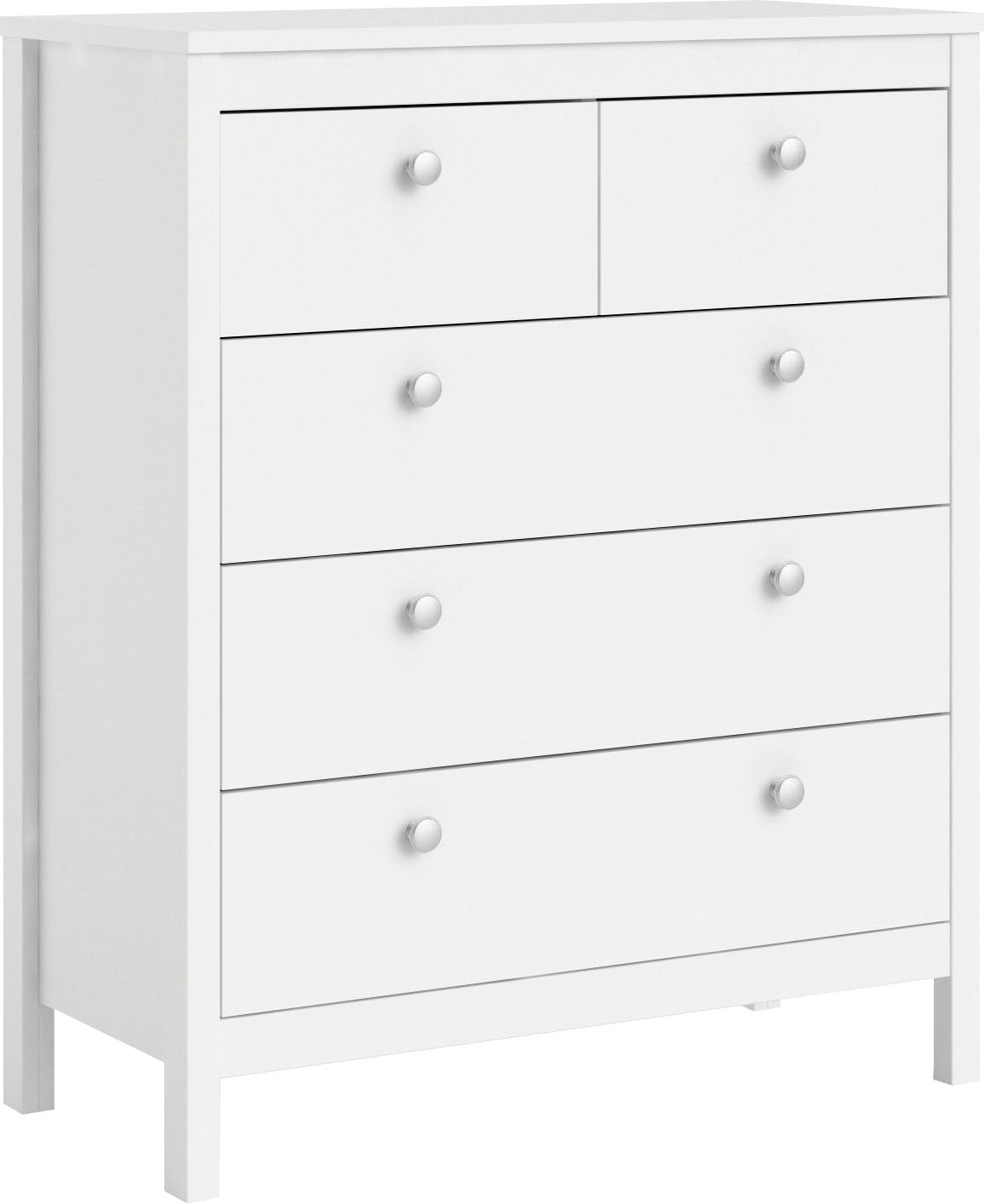 Home affaire Kommode »Madrid, Aufbewahrung, Schubladenschrank, Stauraum«, mit 5 Schubladen, Breite 82 cm, Höhe 99 cm
