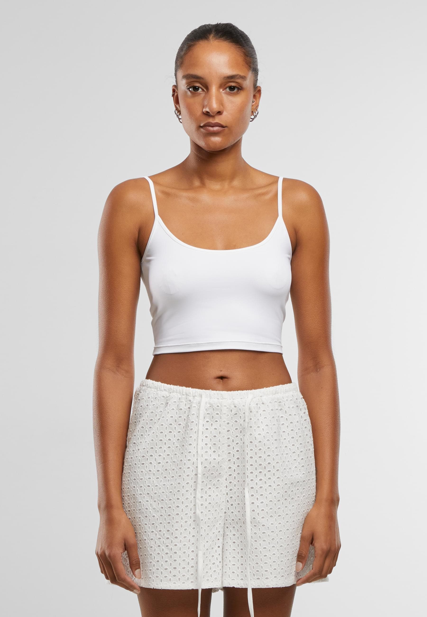 URBAN CLASSICS T-Shirt »Urban Classics Ladies Basic Top Low Back Neckline«, (1 tlg.)