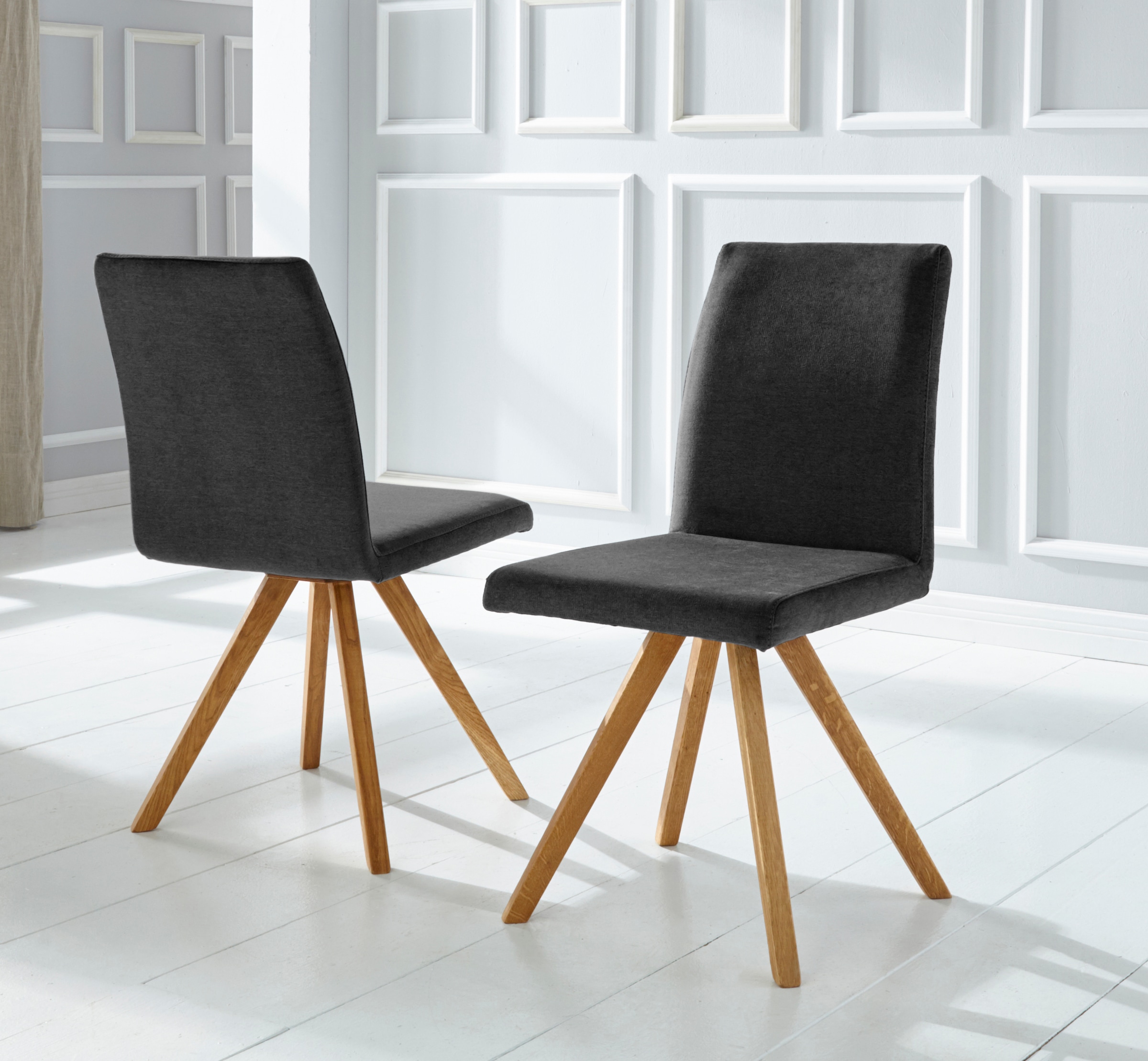 Home affaire Schalenstuhl "Rio" (Set) 2 Stk. Struktur fein Bezug in Kunstle günstig online kaufen