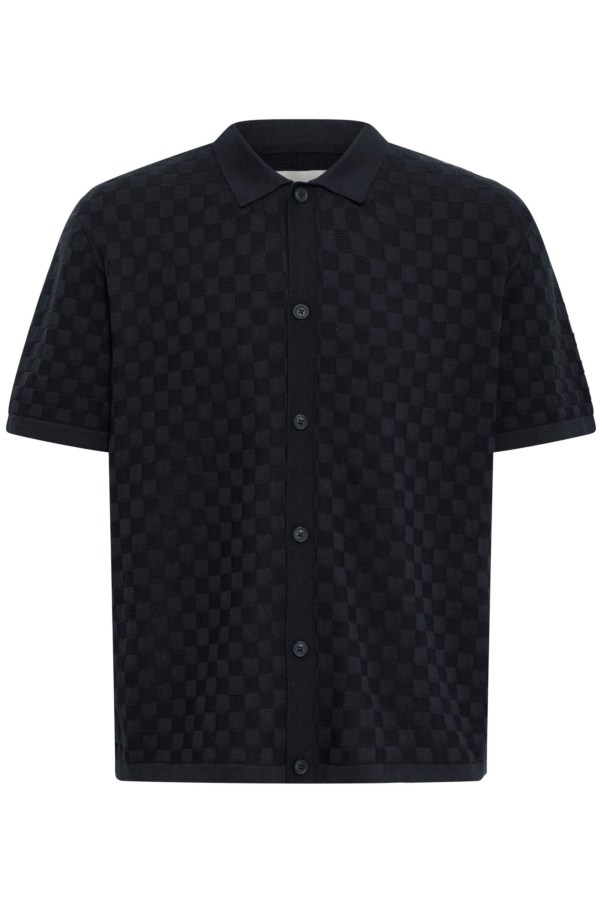 Blend Kurzarmhemd "BHDeven" Kariertes Feinstrick-Polohemd mit Karomuster günstig online kaufen