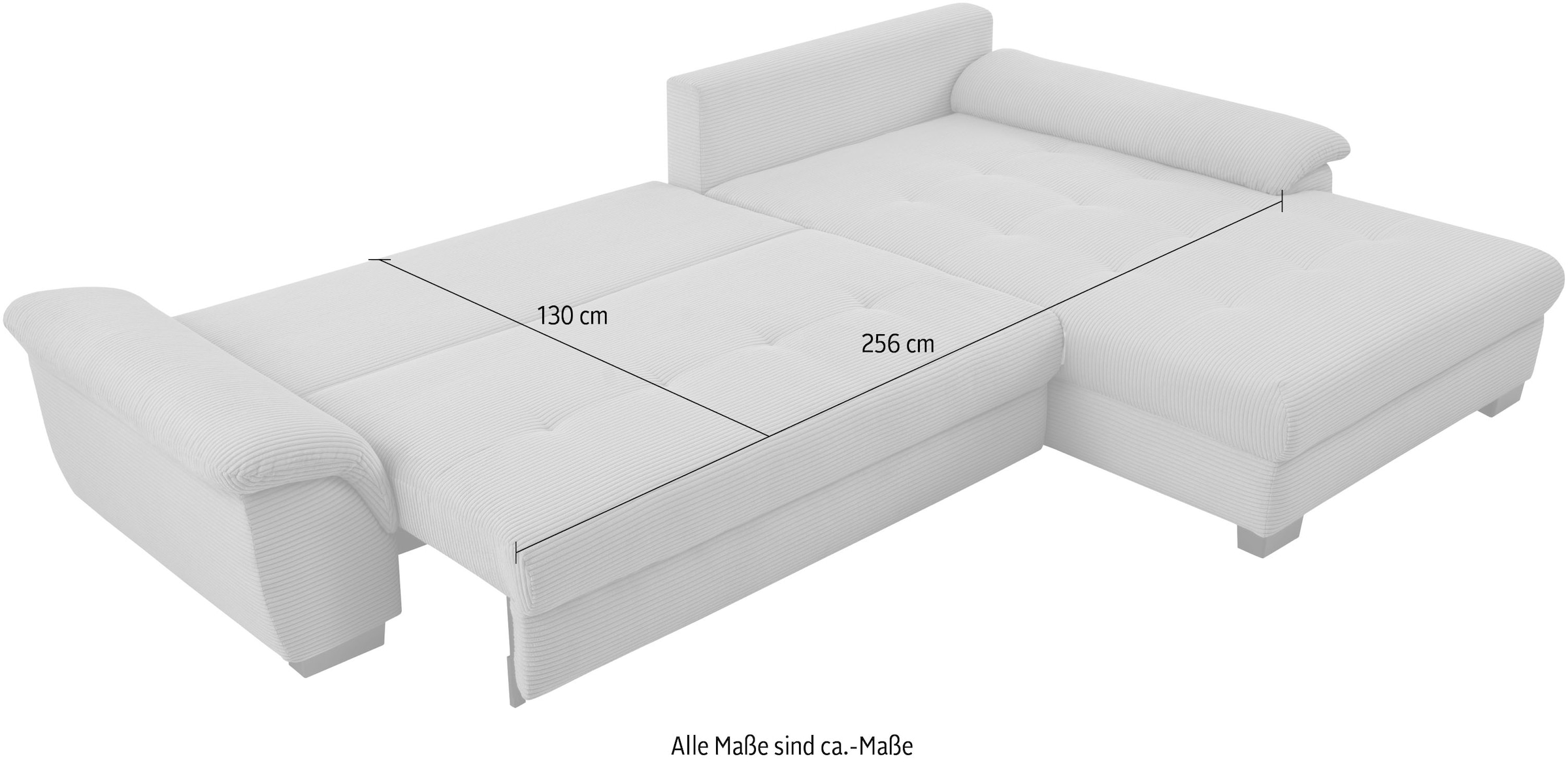 Mr. Couch Ecksofa »Dario, L-Form, mit Bett und Bettkasten«, mit Kaltschaum