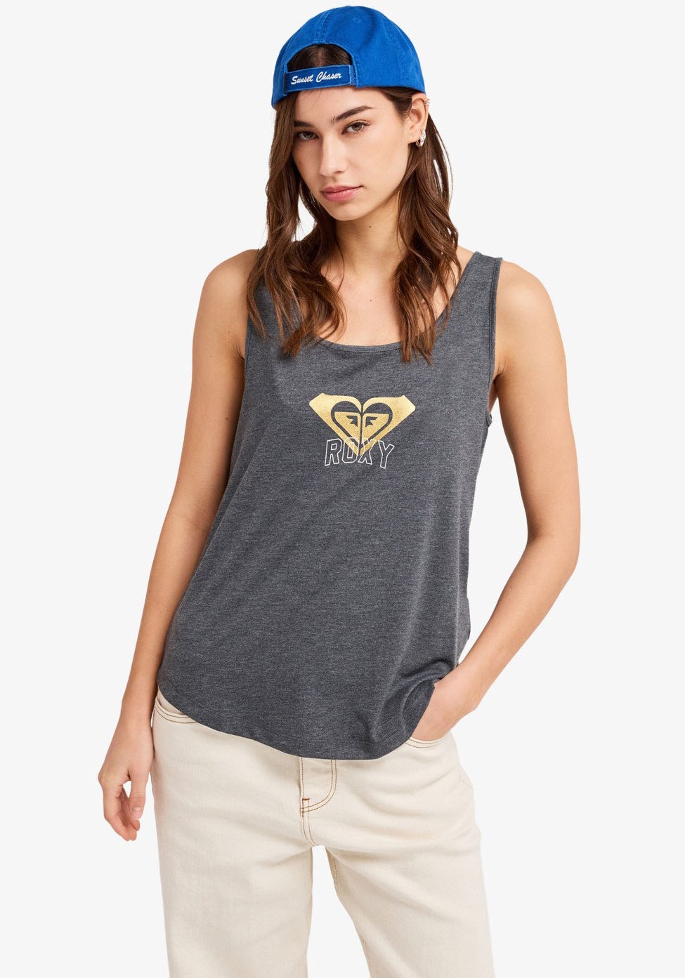 Roxy Tanktop "VL SURFCLASHORT SLEEVEIC TANK" Tanktop-Design, aus Polyester und Viskose