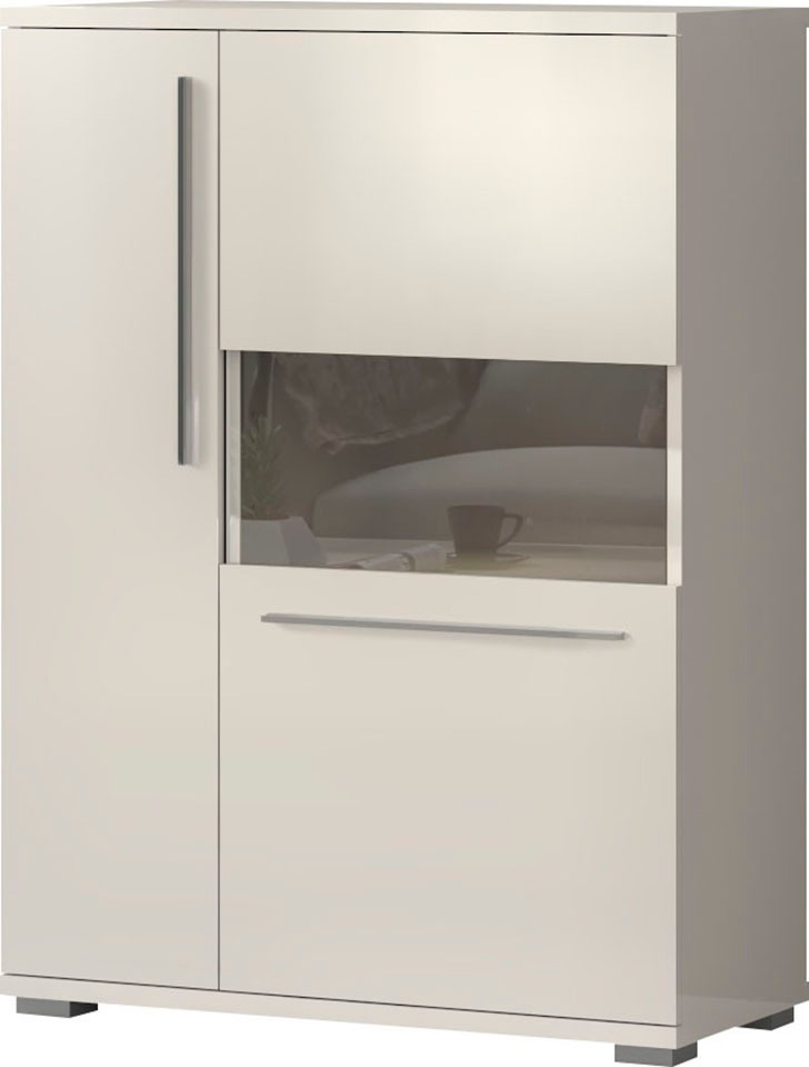 Places of Style Highboard "Piano Vitrine", (H/B/T): 123/90/40,2cm), UV lack günstig online kaufen
