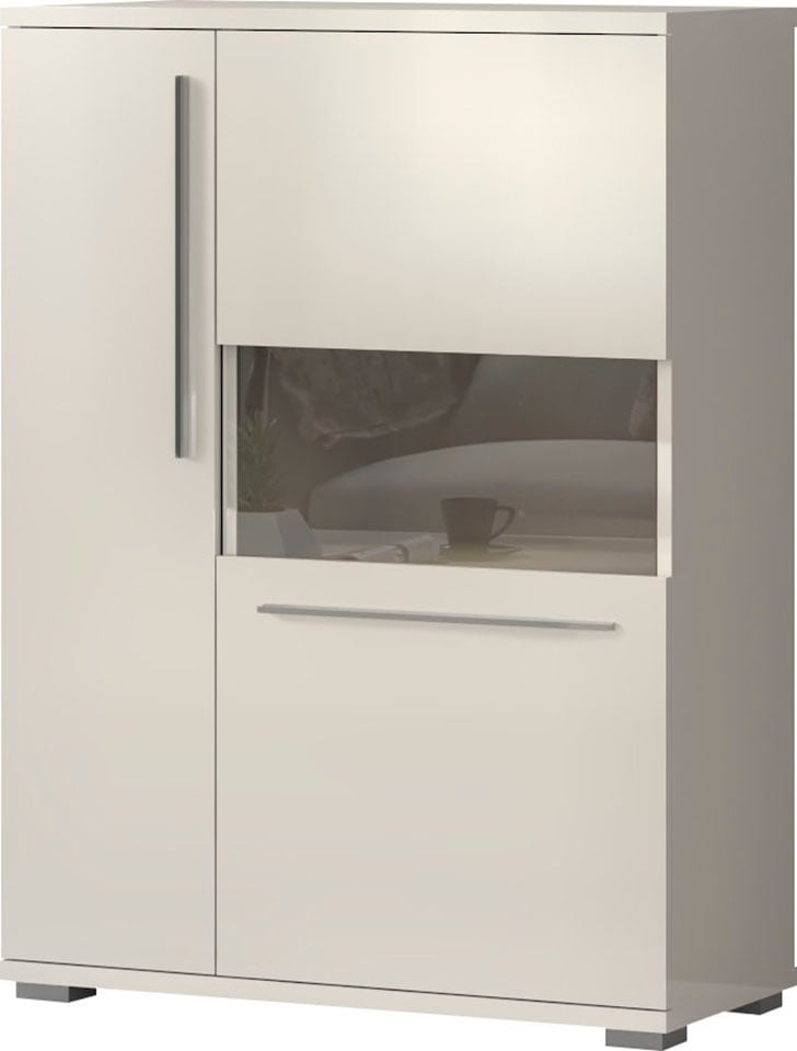 Places of Style Highboard "Piano Vitrine", UV lackiert, Soft-Close Funktion günstig online kaufen