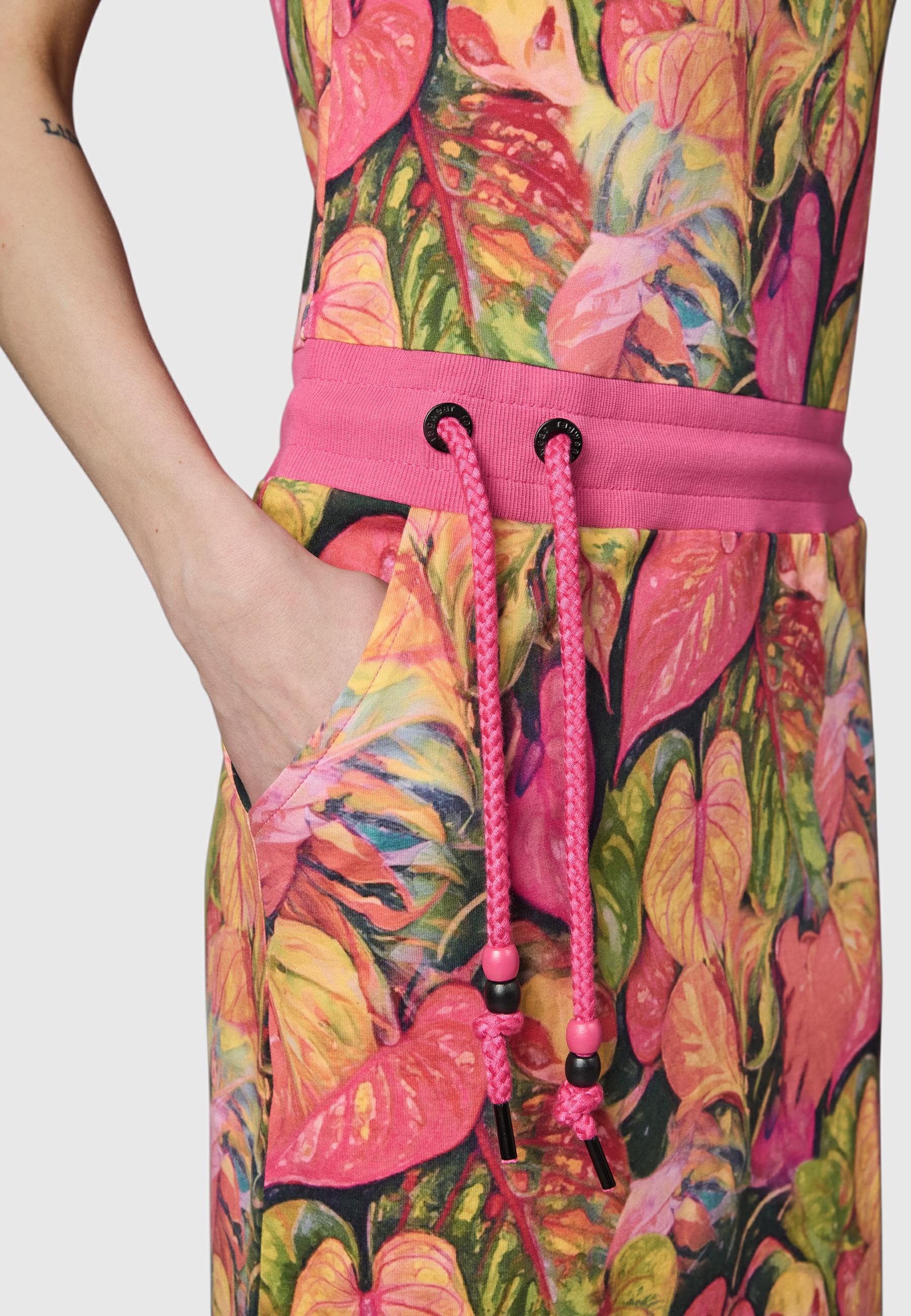 Ragwear Sommerkleid »Baomi Tropic YOUMODO« Außentaschen | Eingrifftaschen Gemustertes Kurzarm Kleid für Damen